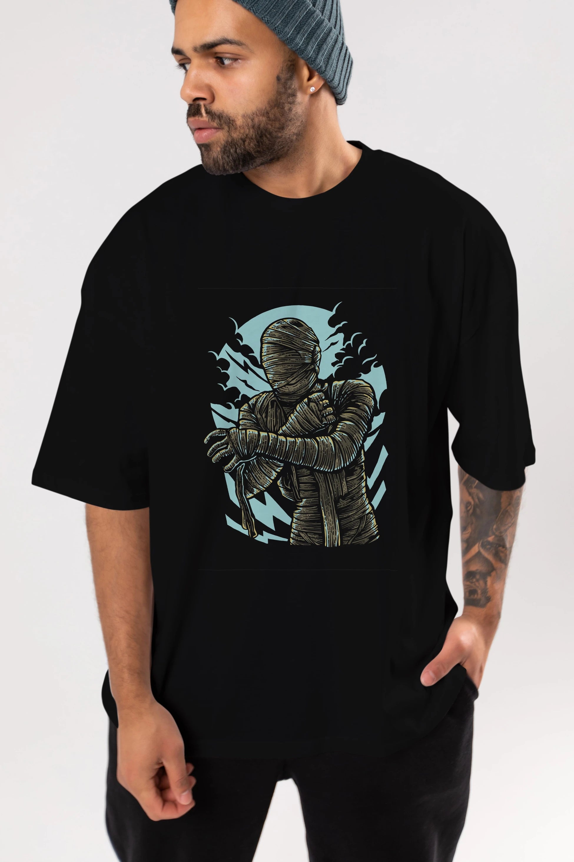 The Mummy Ön Baskılı Oversize t-shirt Erkek Kadın Unisex %100 Pamuk tişort