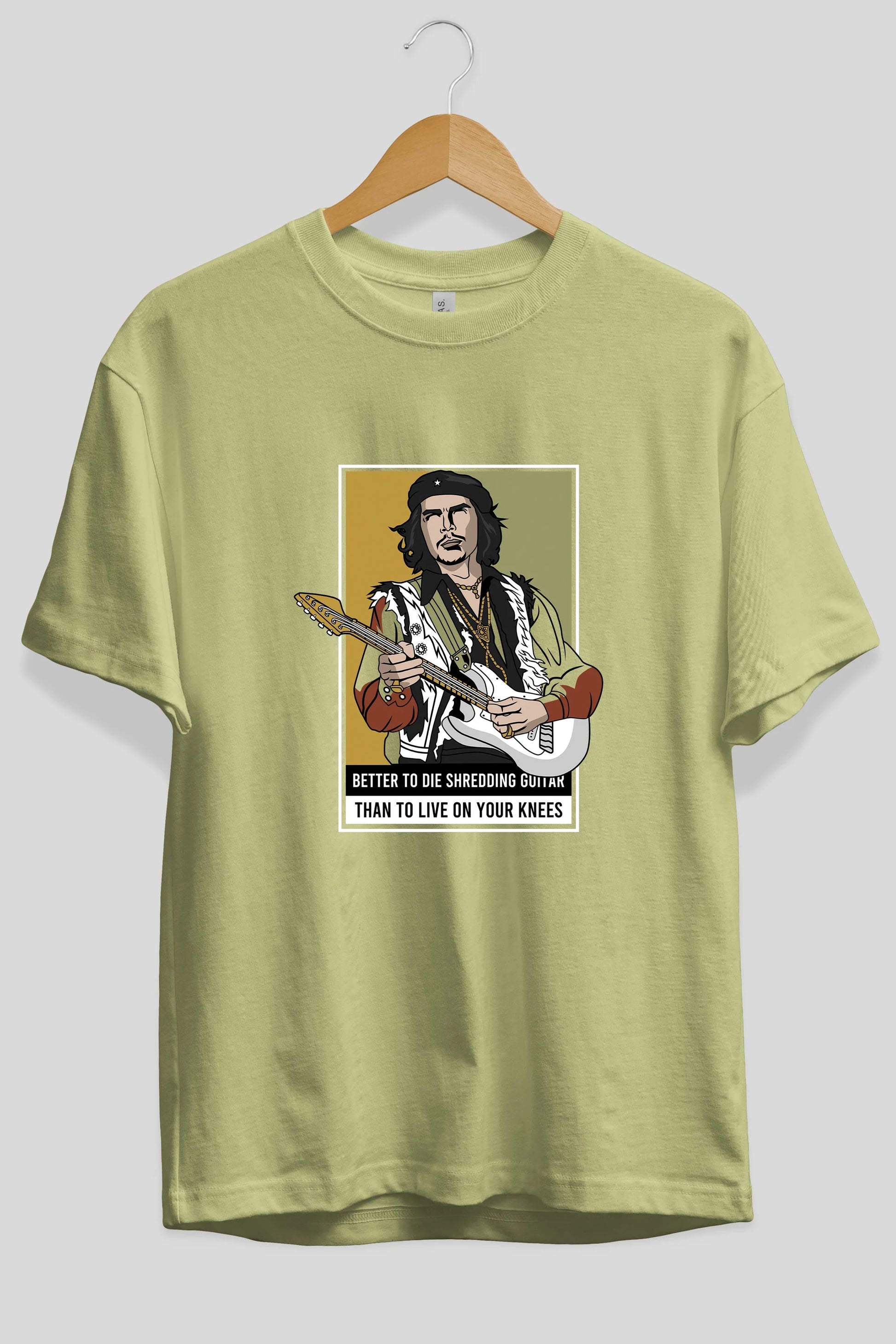 Che Guevara Hendrix Ön Baskılı Oversize t-shirt Erkek Kadın Unisex %100 Pamuk tişort
