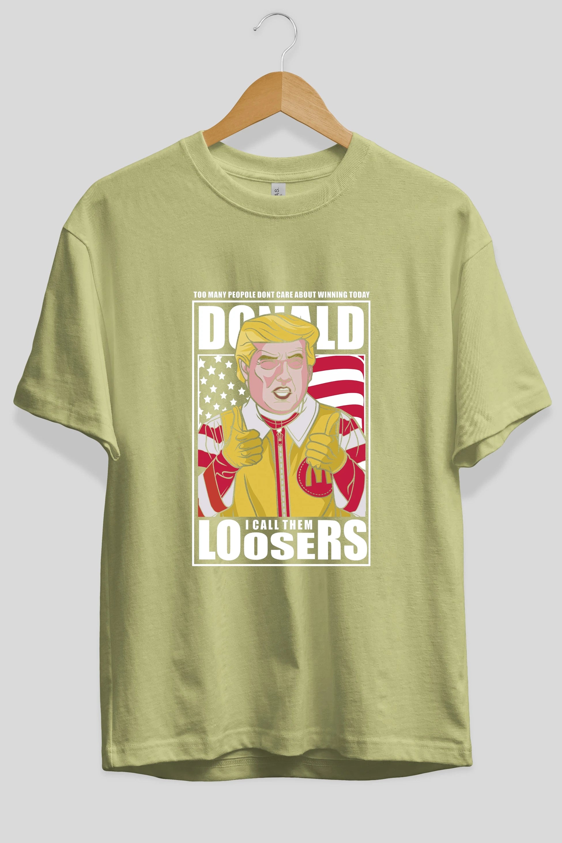 Ronald Trump Ön Baskılı Oversize t-shirt Erkek Kadın Unisex %100 Pamuk tişort