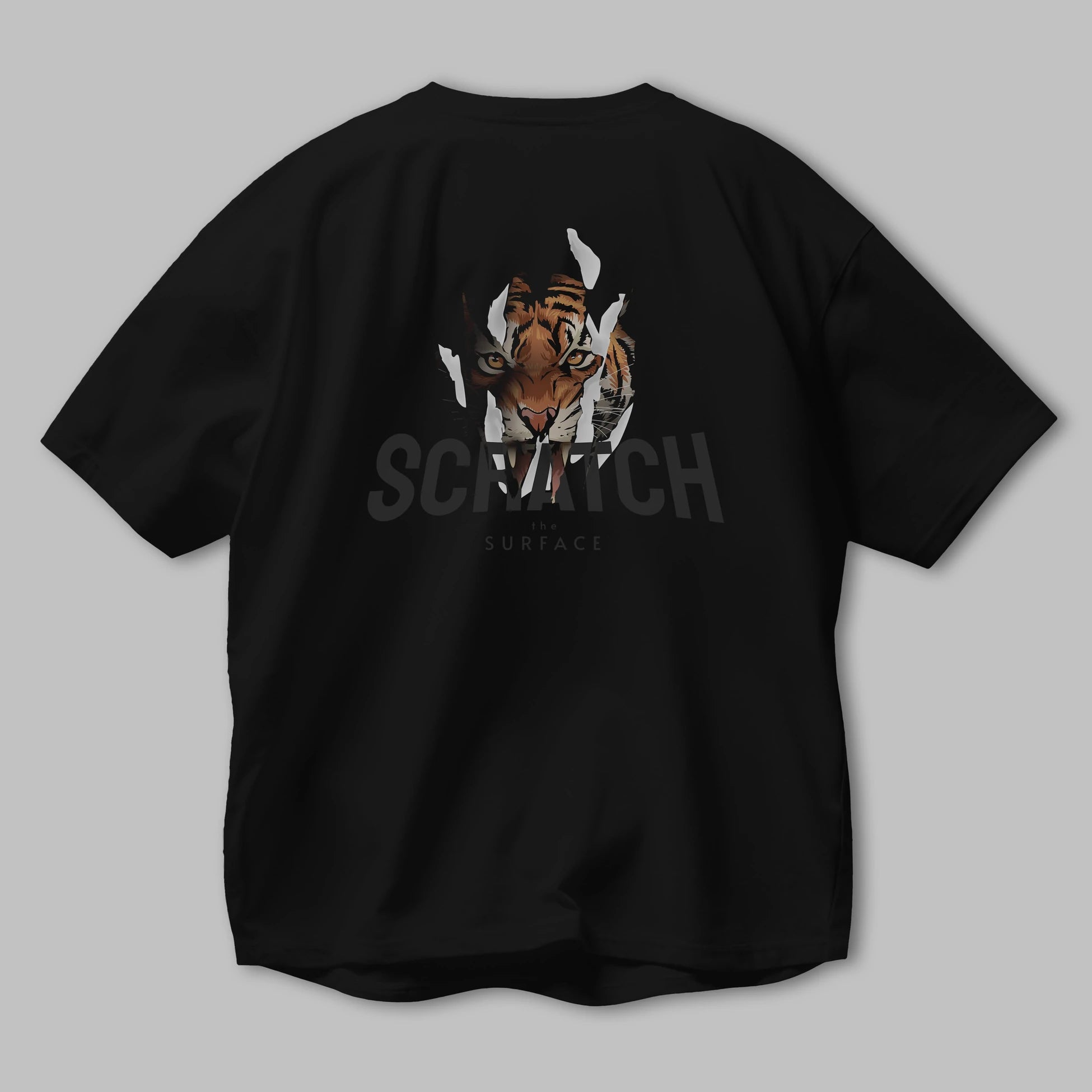 Teddy Bear Scratch Arka Baskılı Oversize t-shirt Erkek Kadın Unisex %100 Pamuk