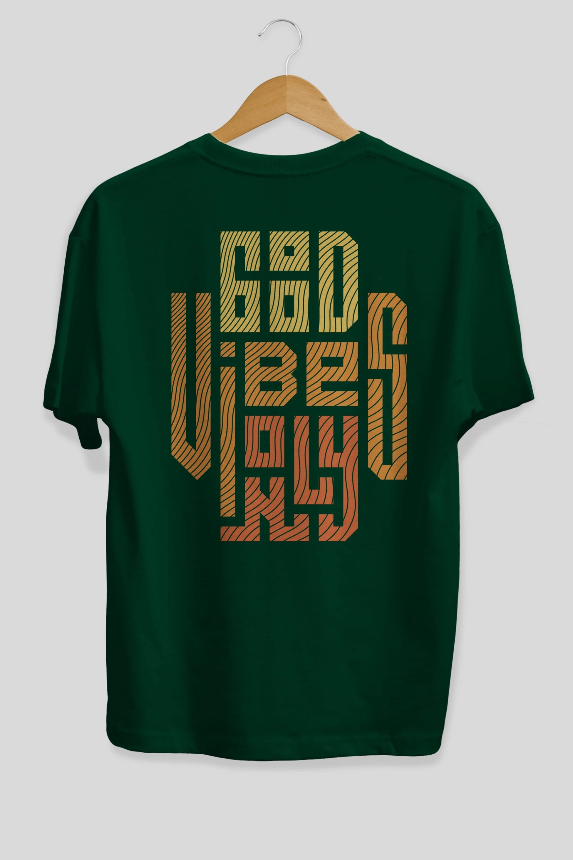 Good Vibes Only 2 Yazılı Arka Baskılı Oversize t-shirt Erkek Kadın Unisex