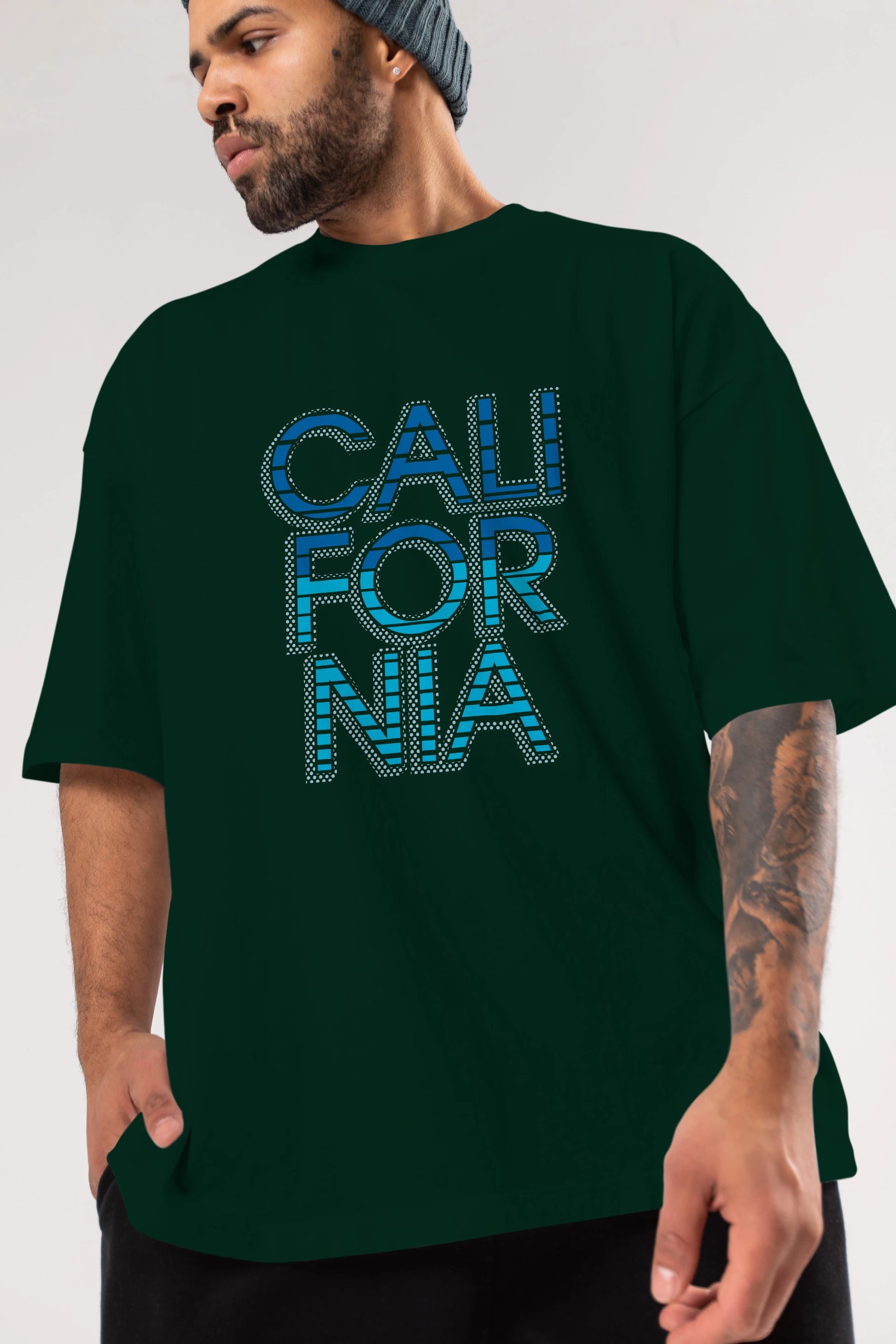 California 3 Ön Baskılı Oversize t-shirt Erkek Kadın Unisex