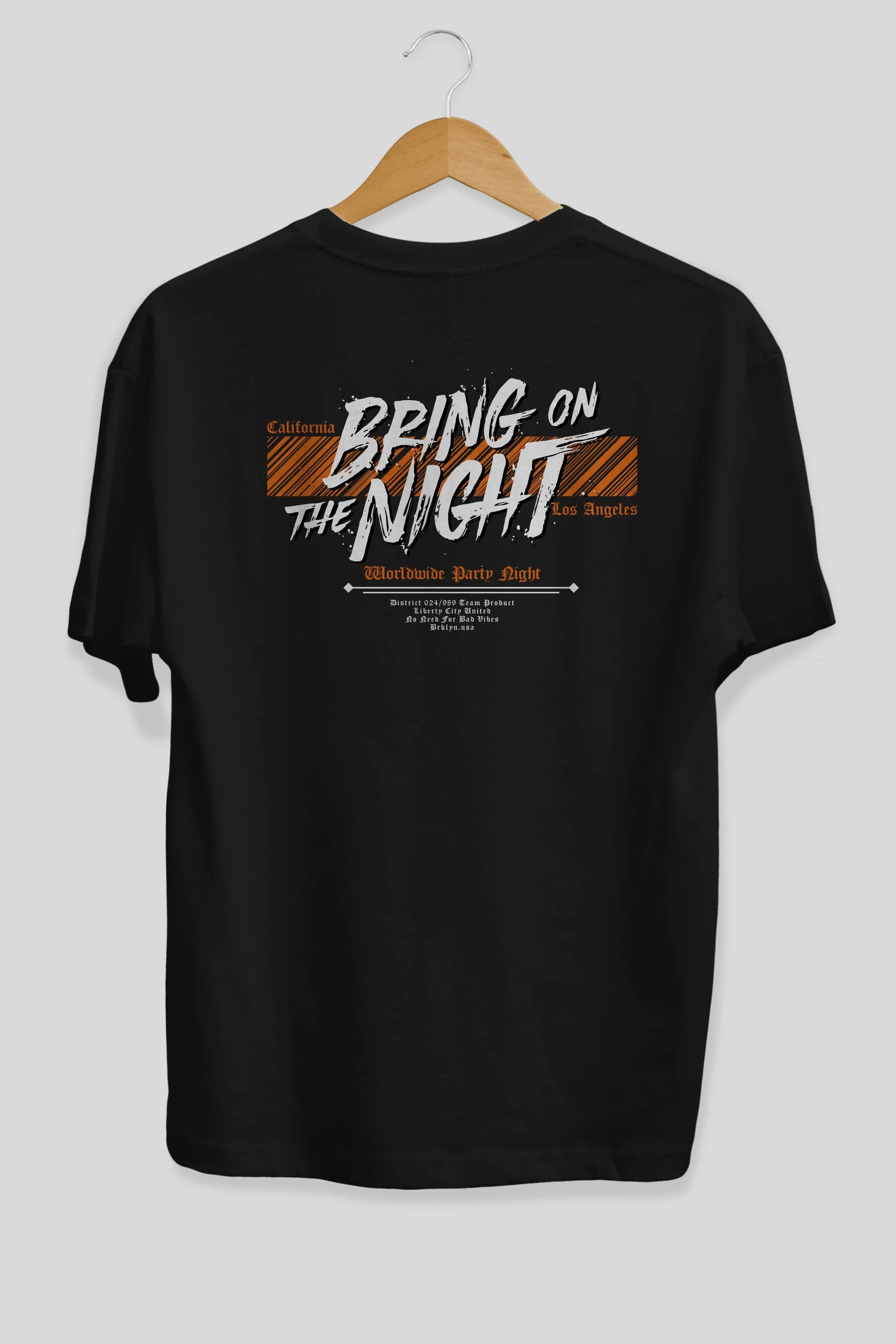 Bring on The Night Arka Baskılı Oversize t-shirt Erkek Kadın Unisex