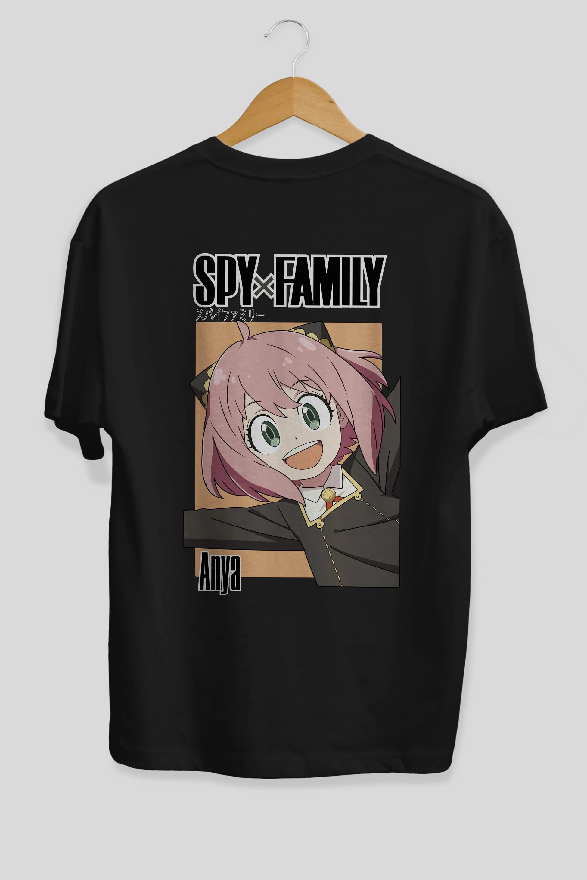 SPY X FAMILY Anya Anime Arka Baskılı Oversize t-shirt Erkek Kadın Unisex