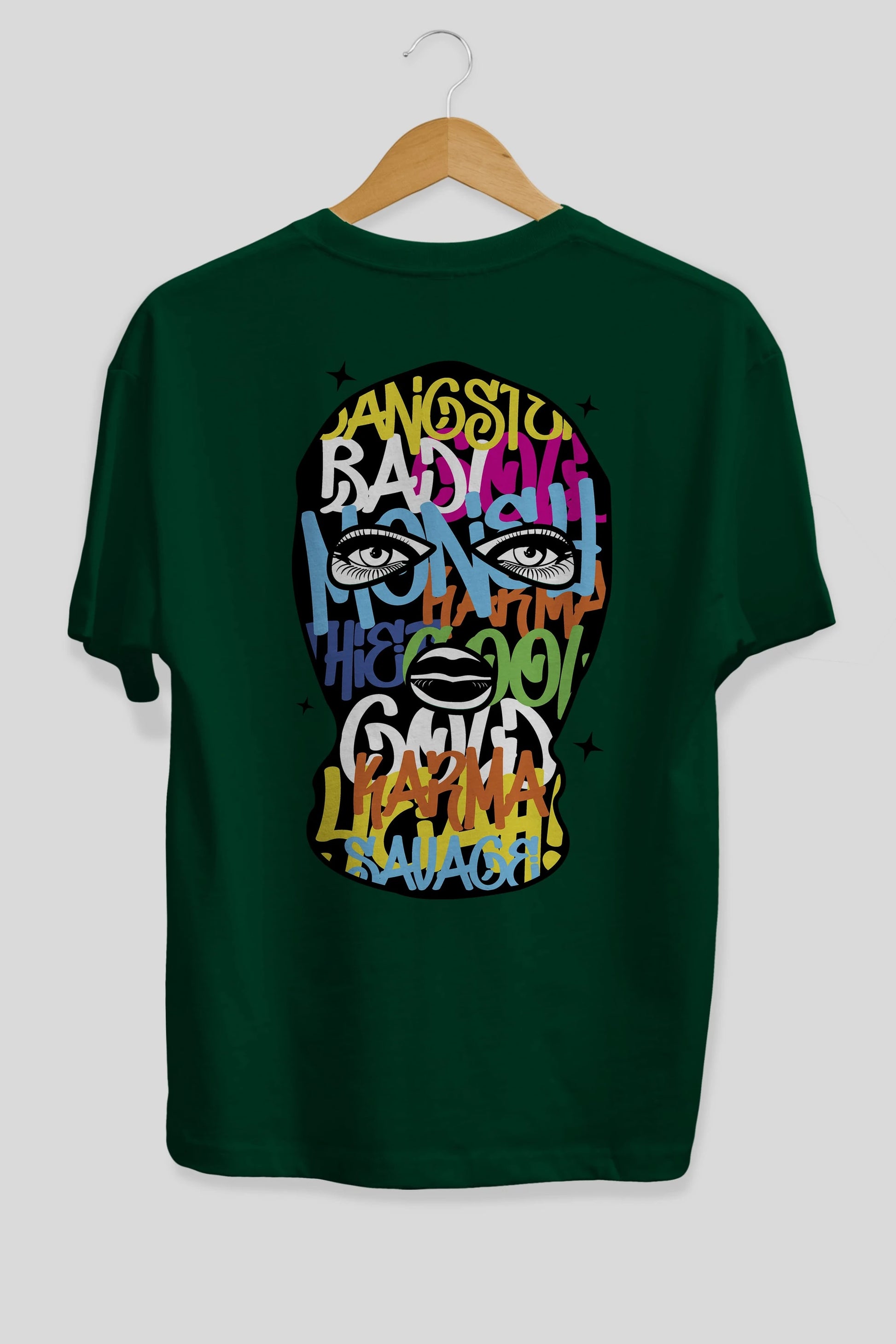Karma Savage Arka Baskılı Oversize t-shirt Erkek Kadın Unisex