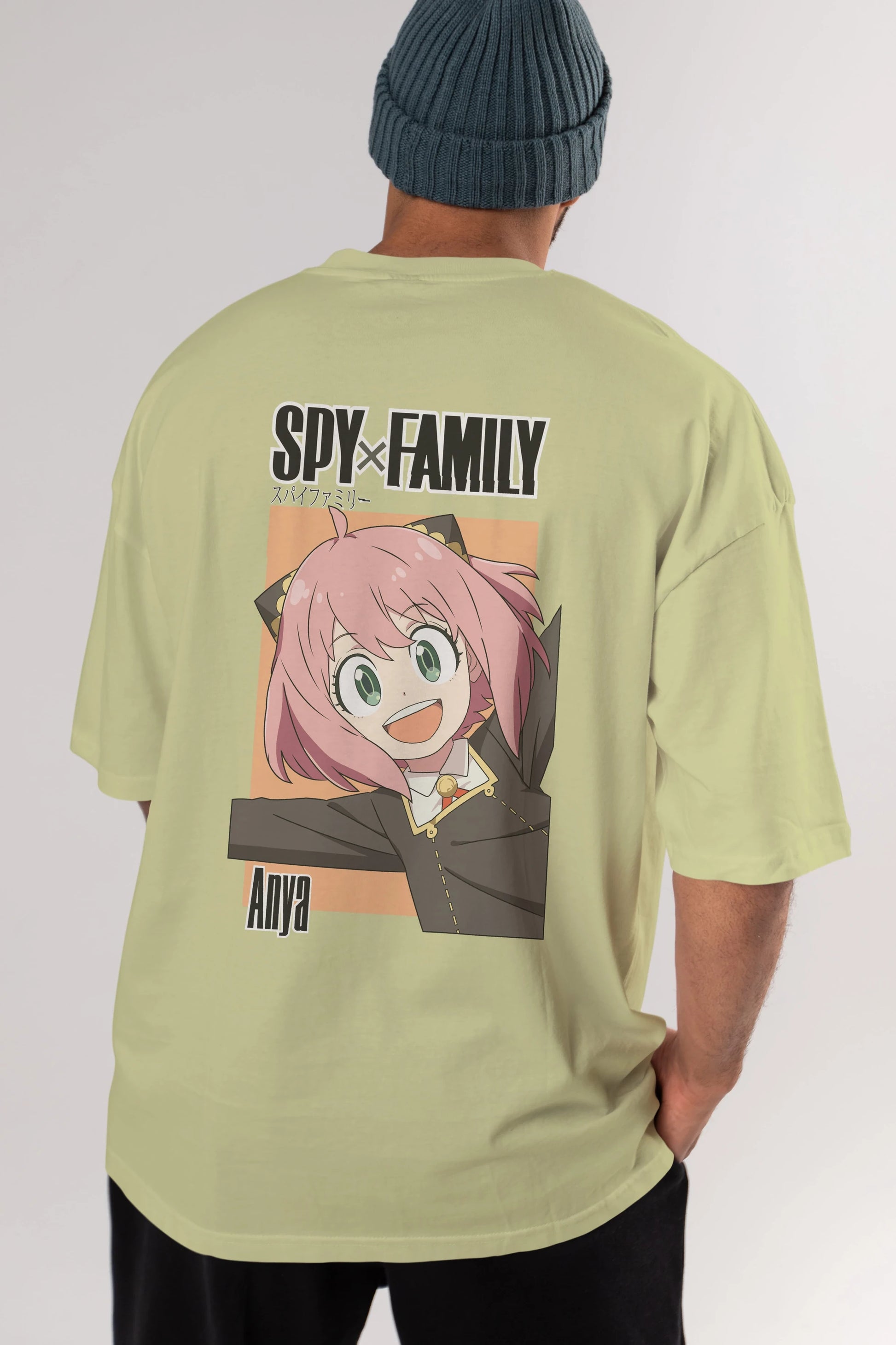 SPY X FAMILY Anya Anime Arka Baskılı Oversize t-shirt Erkek Kadın Unisex