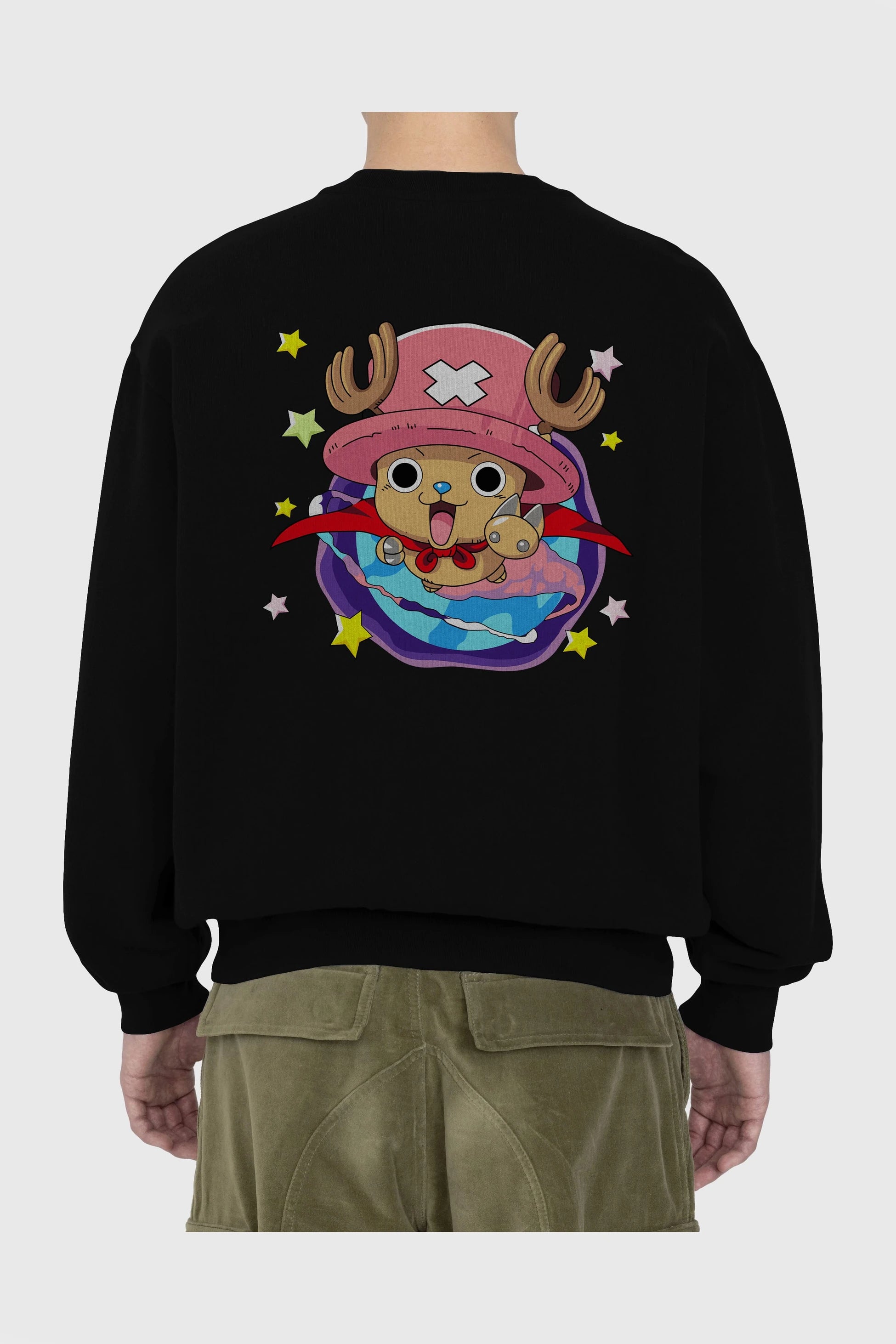 Tony Tony Chopper Arka Baskılı Anime Oversize Sweatshirt Erkek Kadın Unisex
