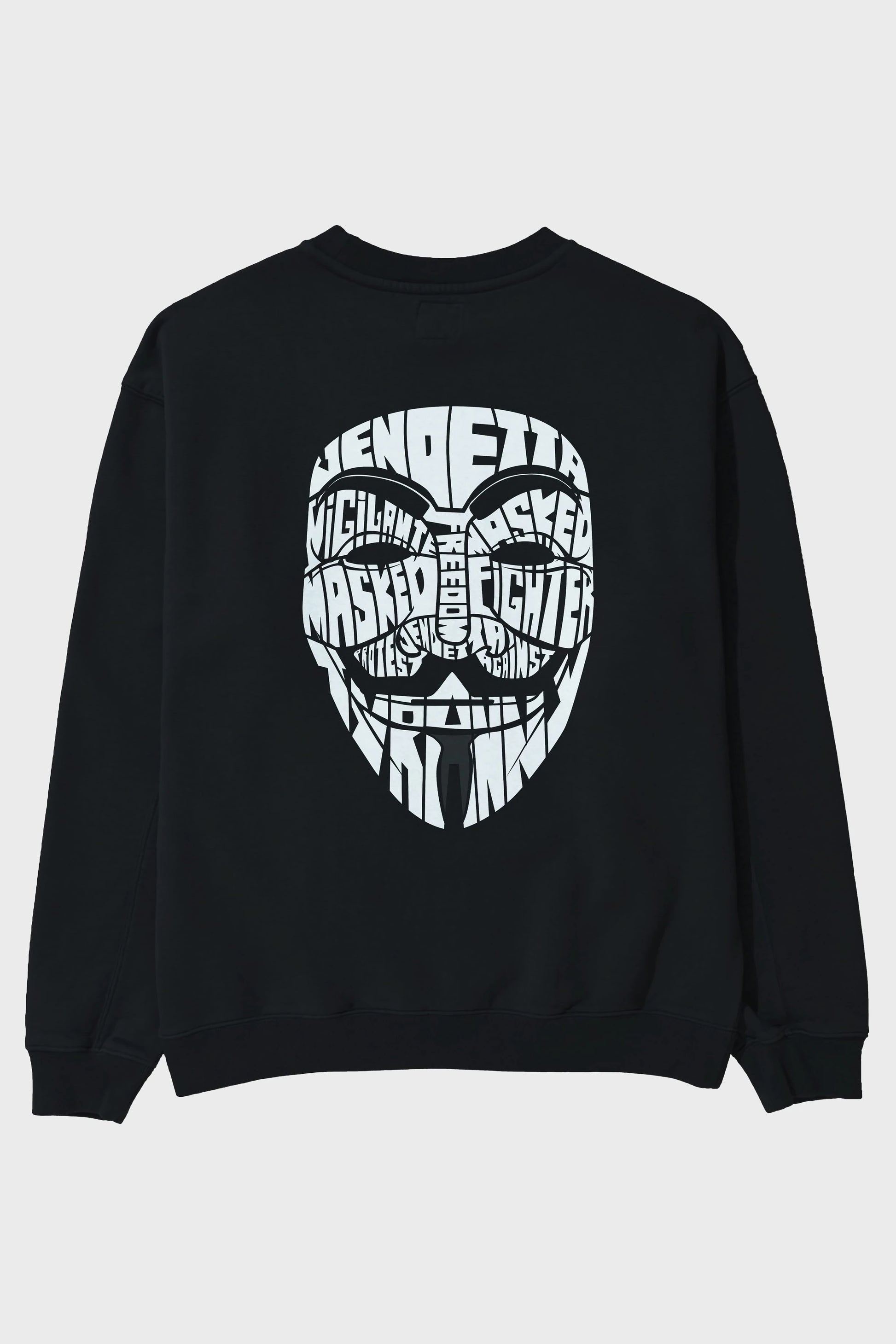 Vendetta Arka Baskılı Oversize Sweatshirt Erkek Kadın Unisex