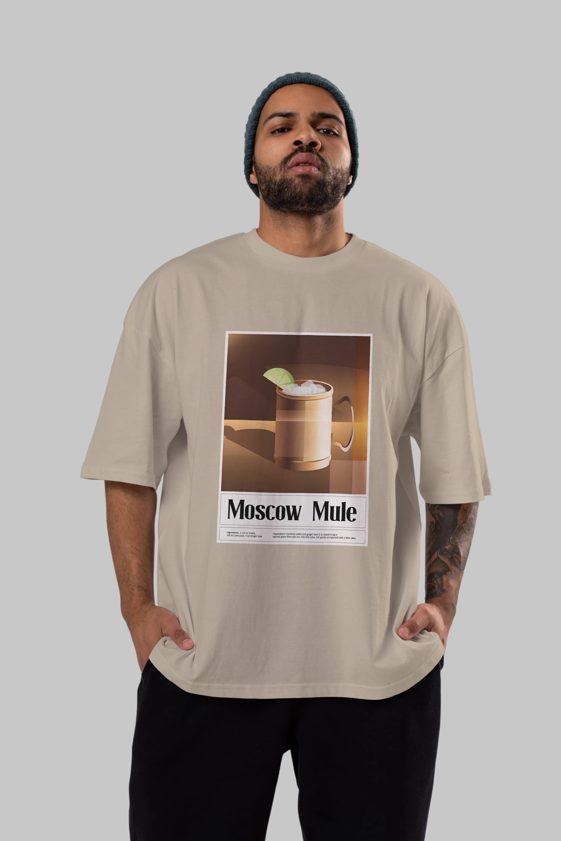 Moscow Mule 3 Ön Baskılı Oversize t-shirt Erkek Kadın Unisex %100 Pamuk Bisiklet Yaka tişort