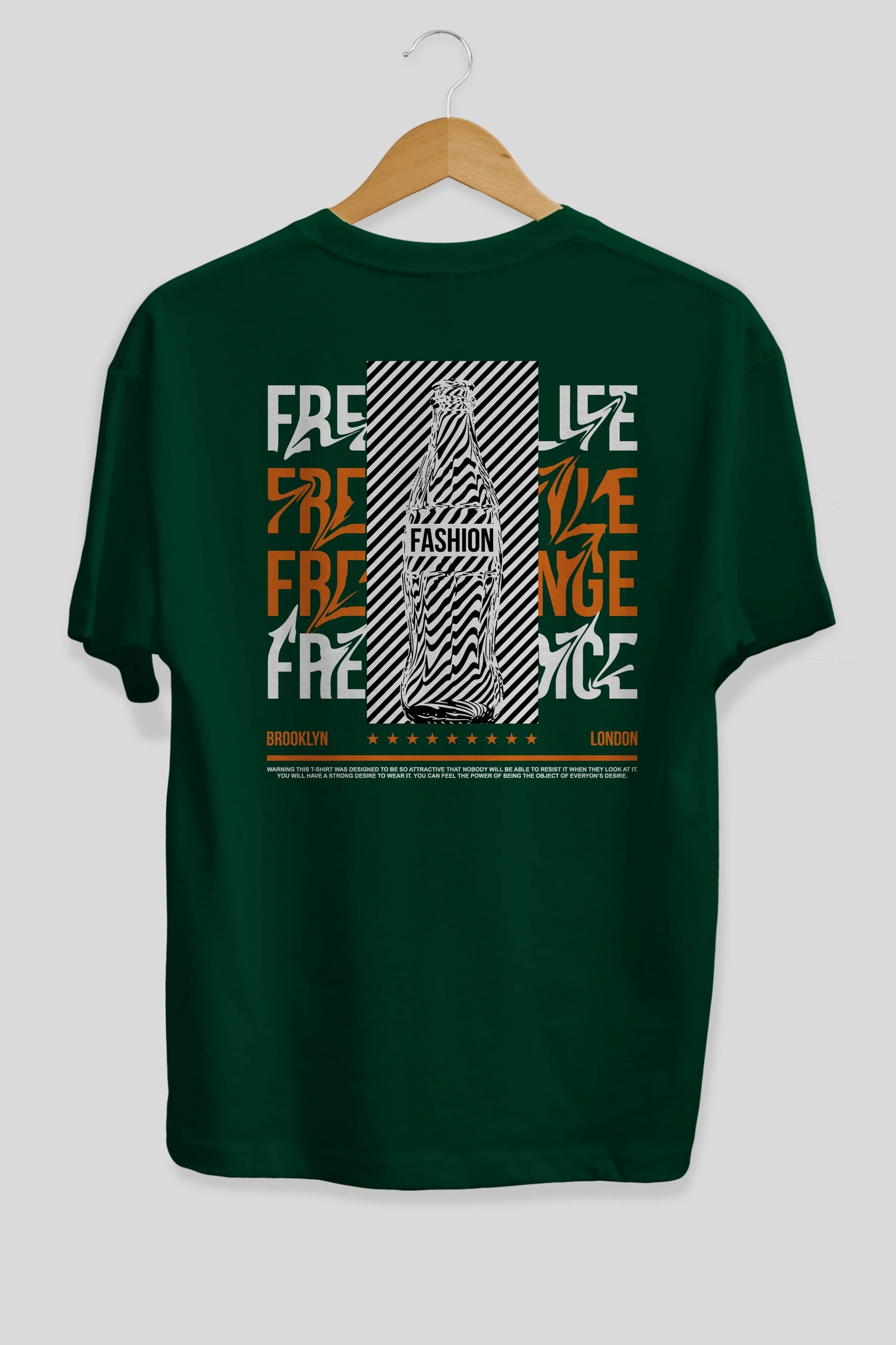 Freedom Life Arka Baskılı Oversize t-shirt Erkek Kadın Unisex