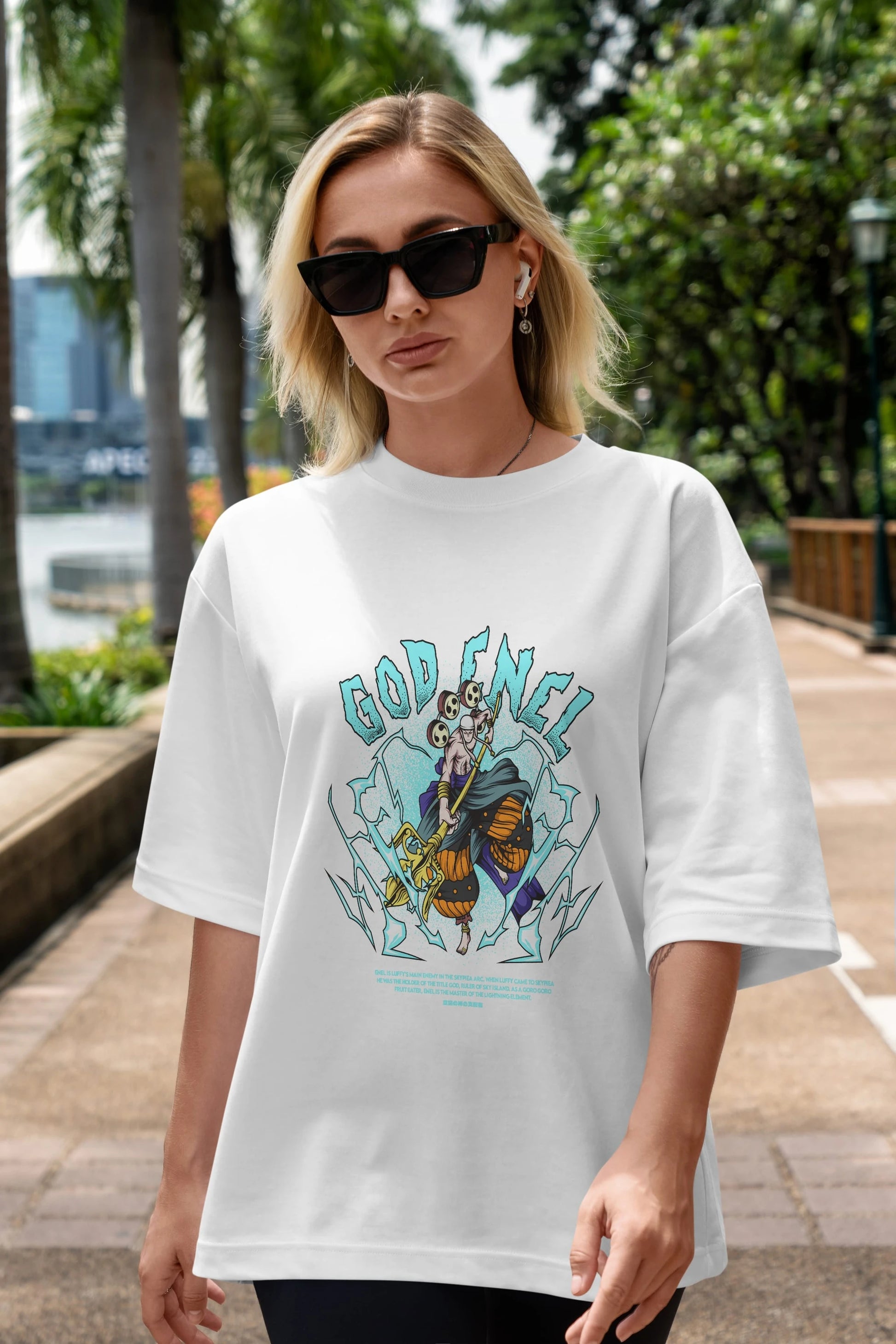 Eneru Anime Ön Baskılı Oversize t-shirt %100 pamuk Erkek Kadın Unisex