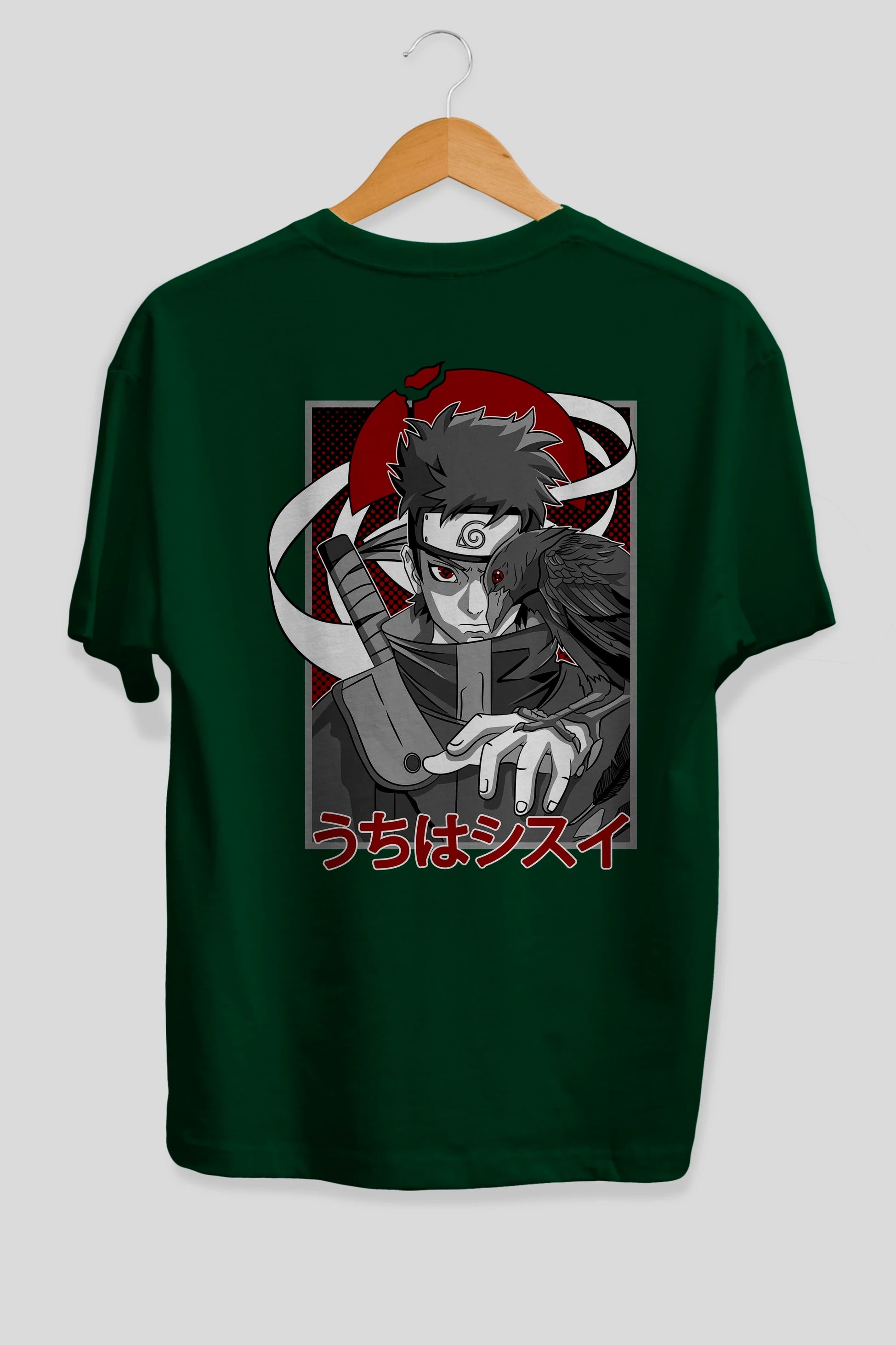SHISUI UCHIHA NARUTO Anime Arka Baskılı Oversize t-shirt Erkek Kadın Unisex