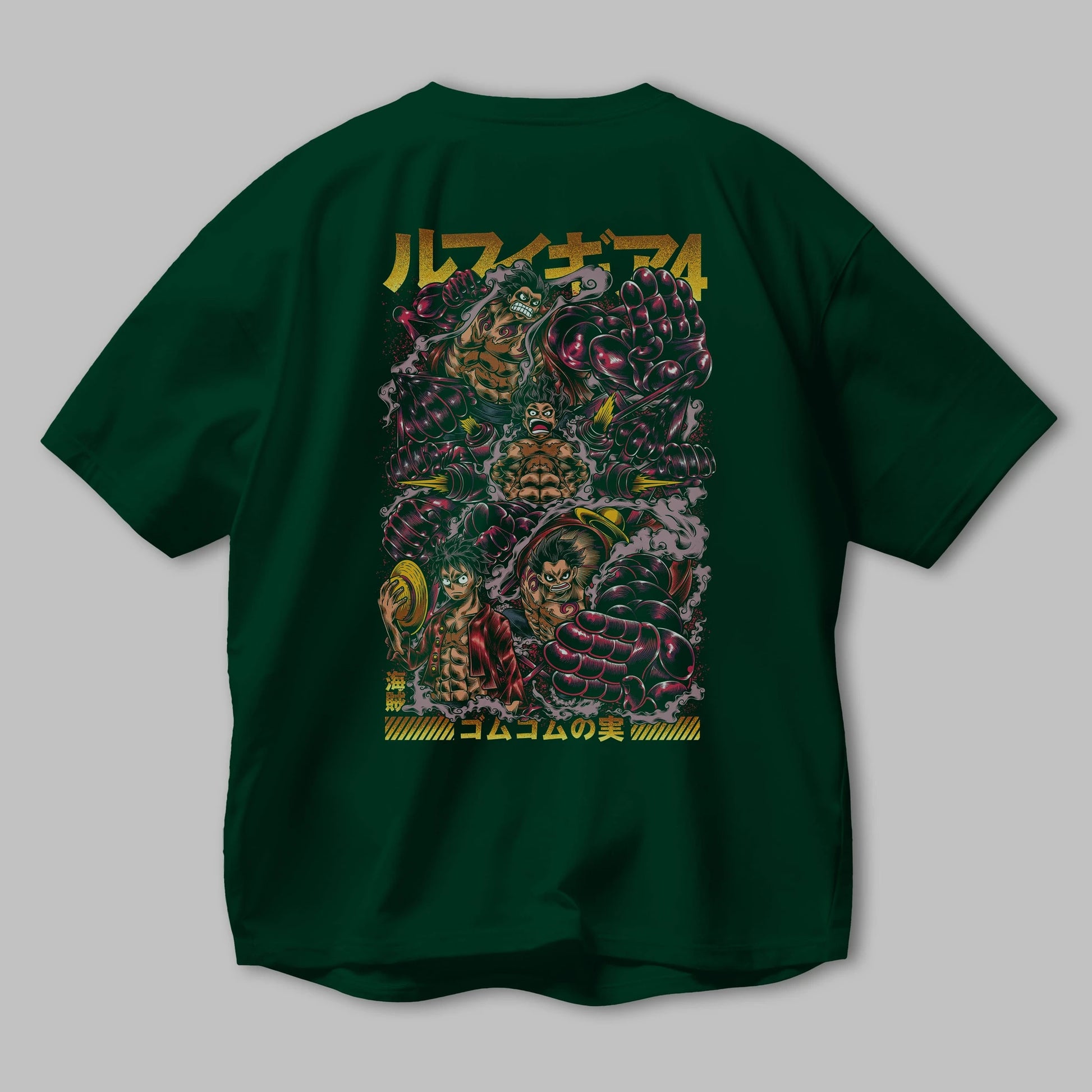MONKEY D. LUFFY (2) Anime Arka Baskılı Oversize t-shirt Erkek Kadın Unisex