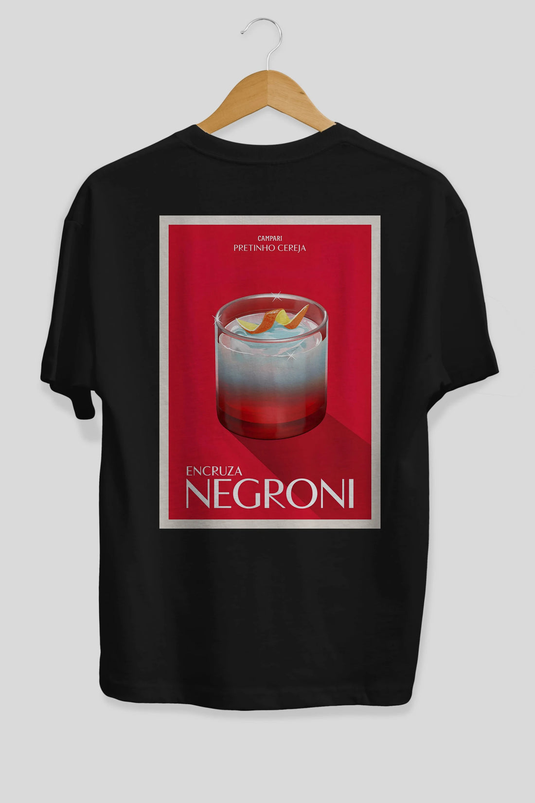 Encruza Negroni Arka Baskılı Oversize t-shirt Erkek Kadın Unisex %100 Pamuk Bisiklet Yaka tişort