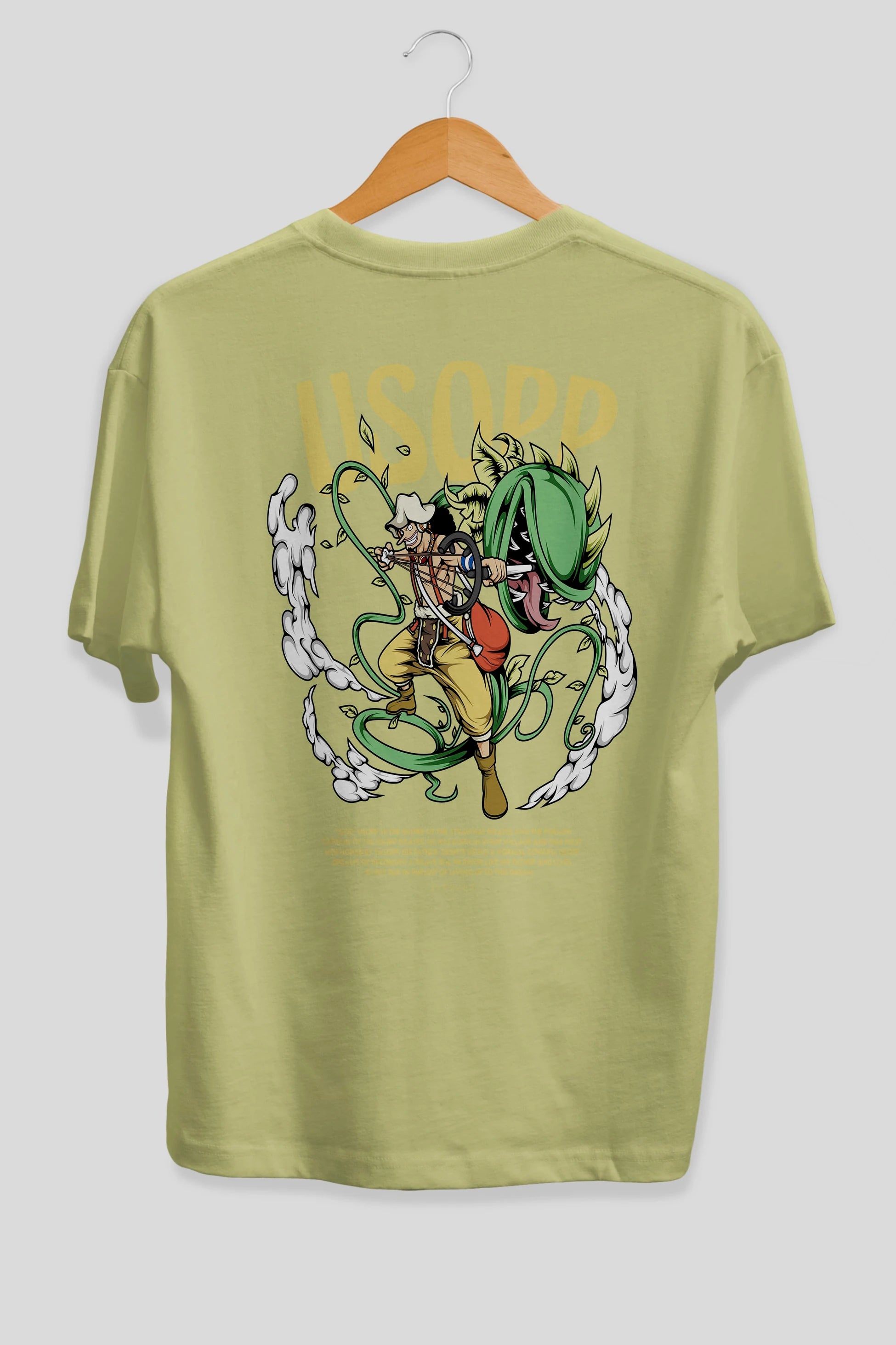 Usopp Anime Arka Baskılı Oversize t-shirt Erkek Kadın Unisex