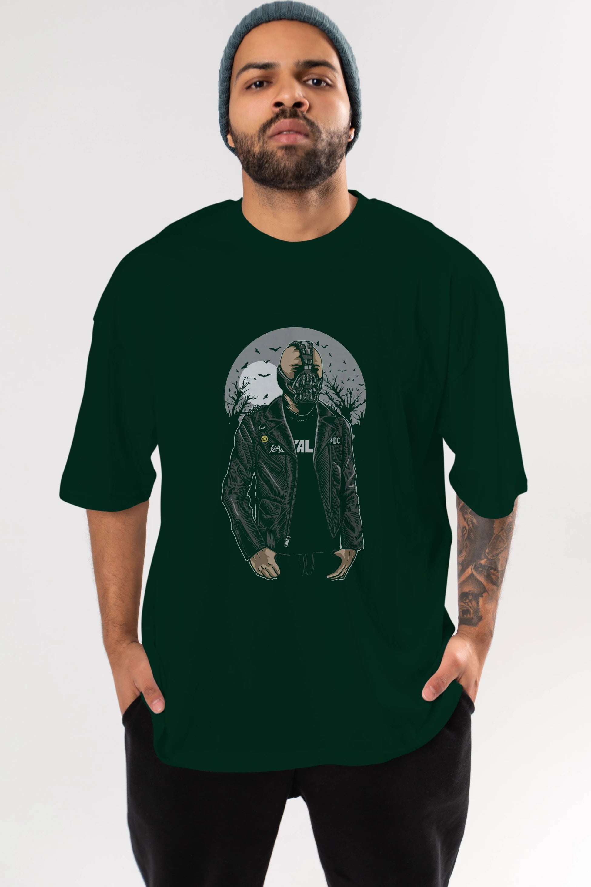 Bane Ön Baskılı Oversize t-shirt Erkek Kadın Unisex %100 Pamuk tişort