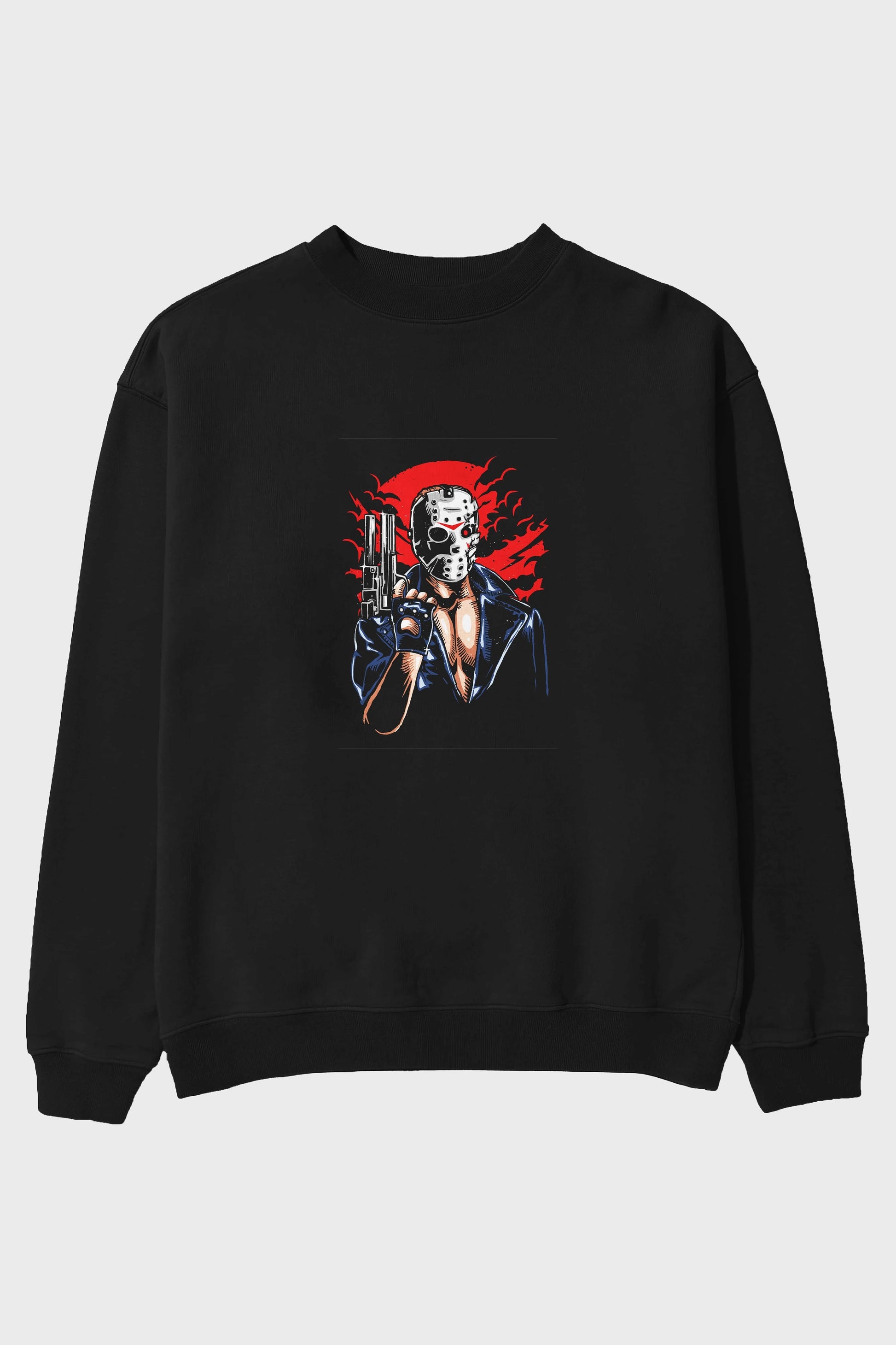 Jason Will Be Back Ön Baskılı Oversize Sweatshirt Erkek Kadın Unisex