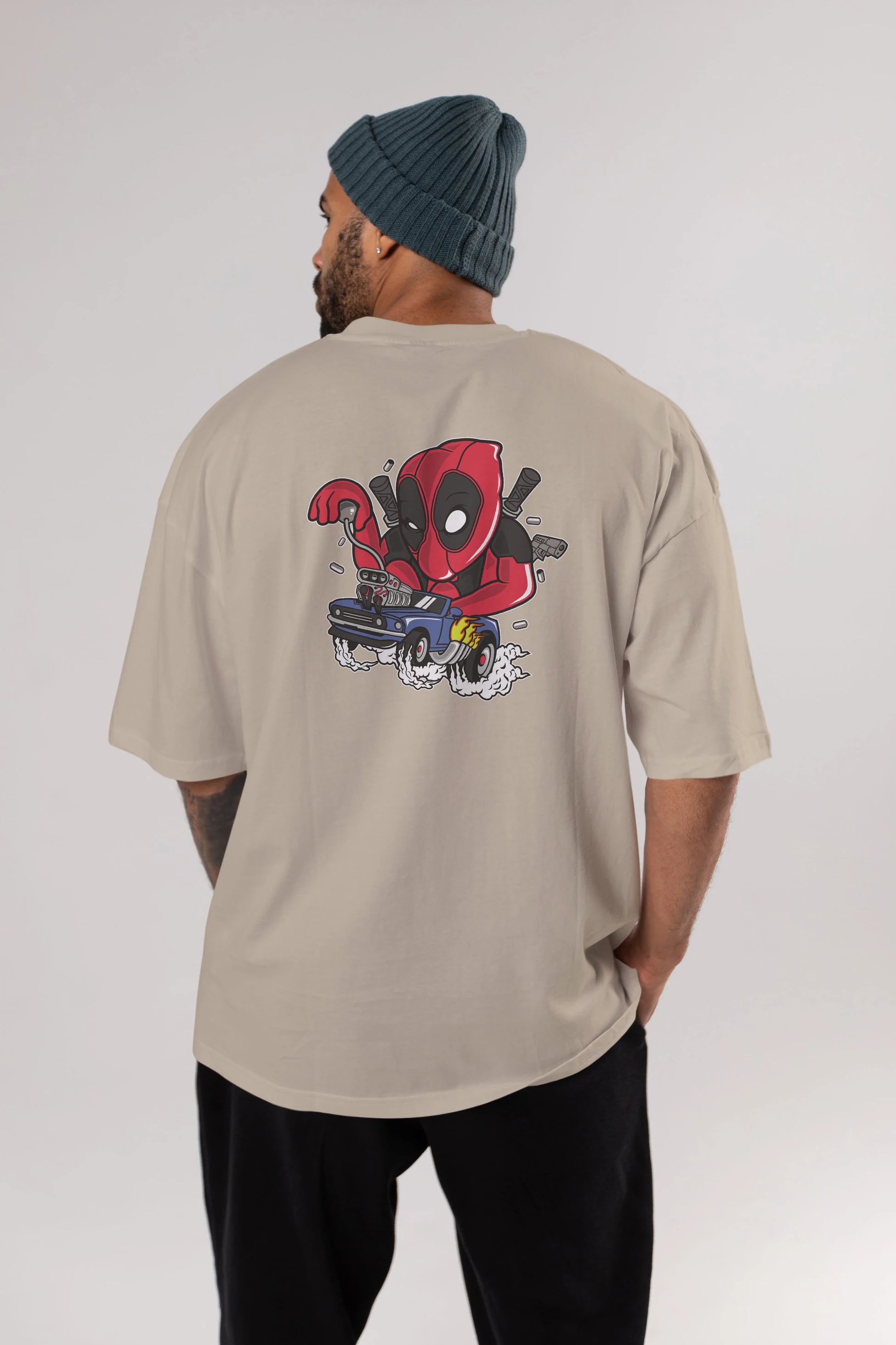 Deadpool (21) Arka Baskılı Oversize t-shirt Erkek Kadın Unisex %100 Pamuk Bisiklet Yaka tişort