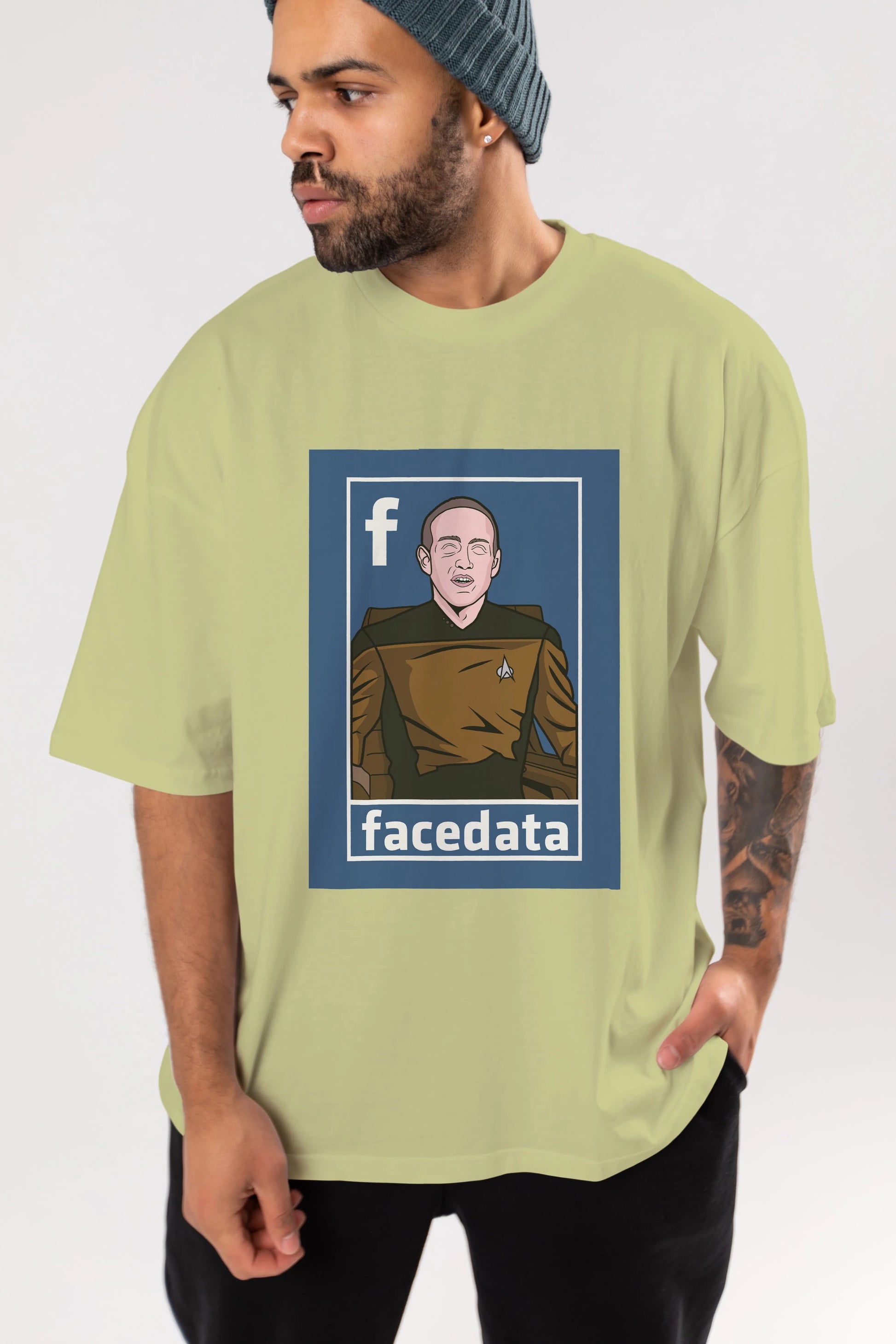 Zukerberg Data Ön Baskılı Oversize t-shirt Erkek Kadın Unisex %100 Pamuk tişort