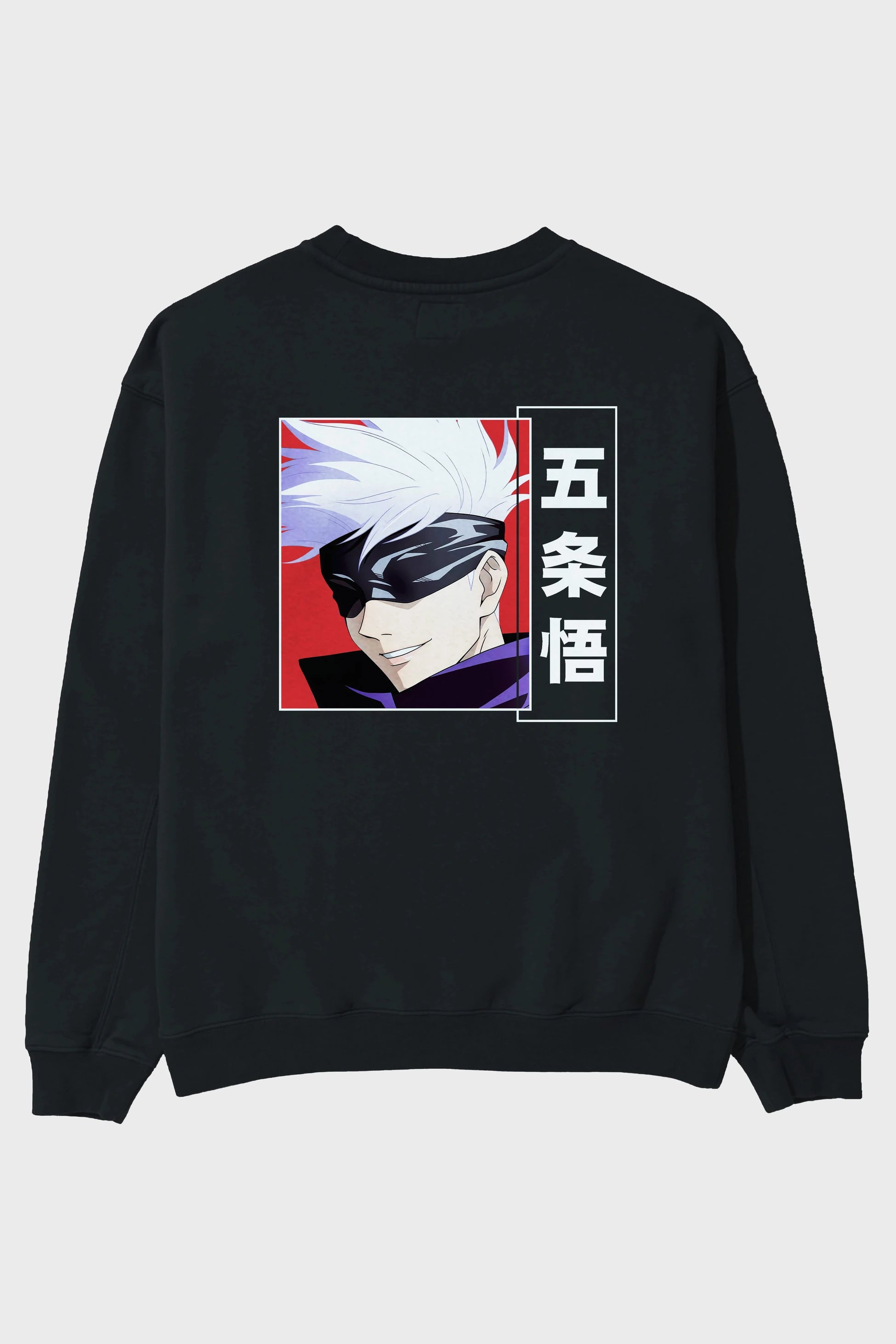 SATORU GOJO Anime Arka Baskılı Oversize Sweatshirt Erkek Kadın Unisex