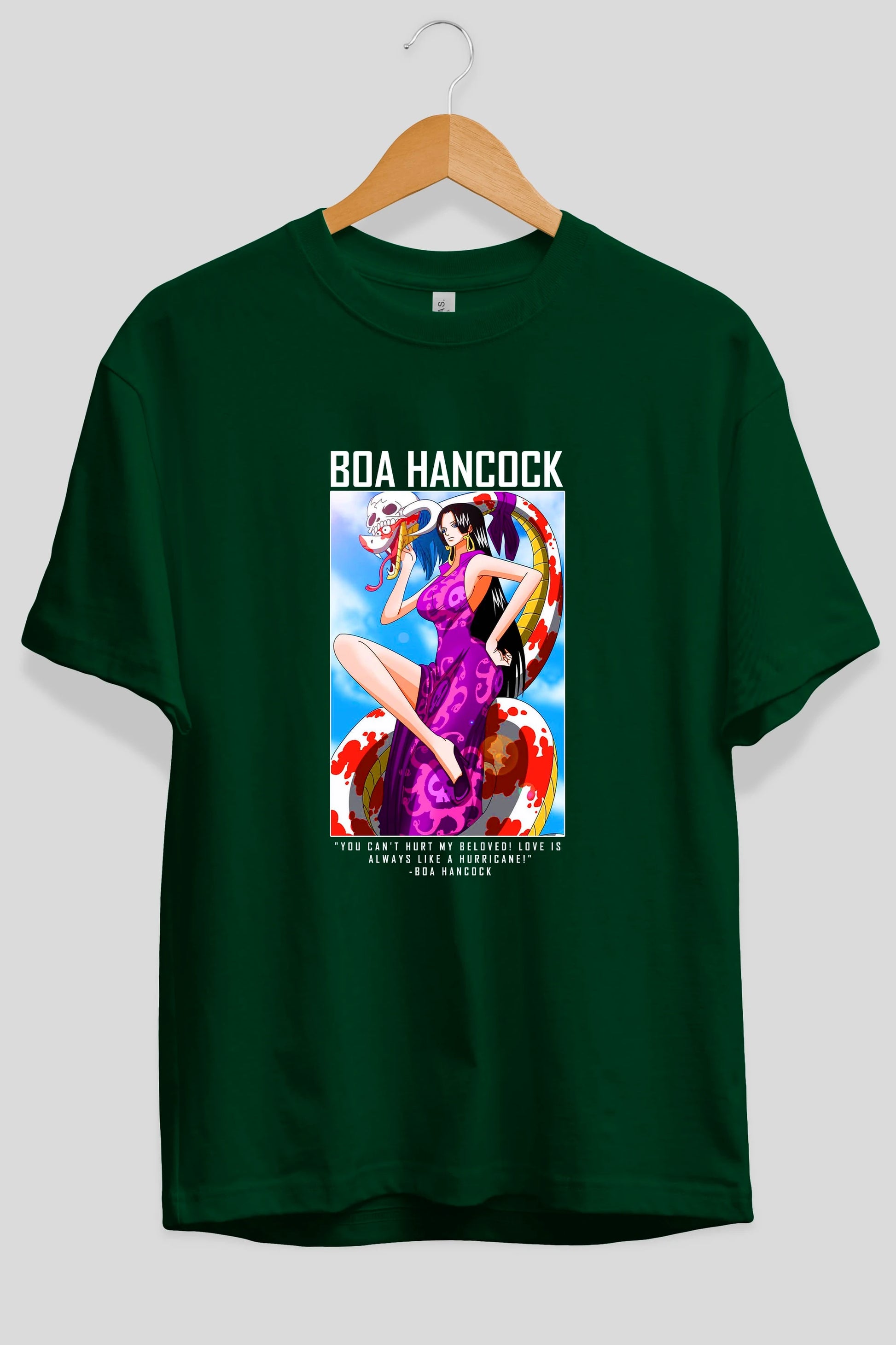 Boa Hancock Anime Ön Baskılı Oversize t-shirt Erkek Kadın Unisex