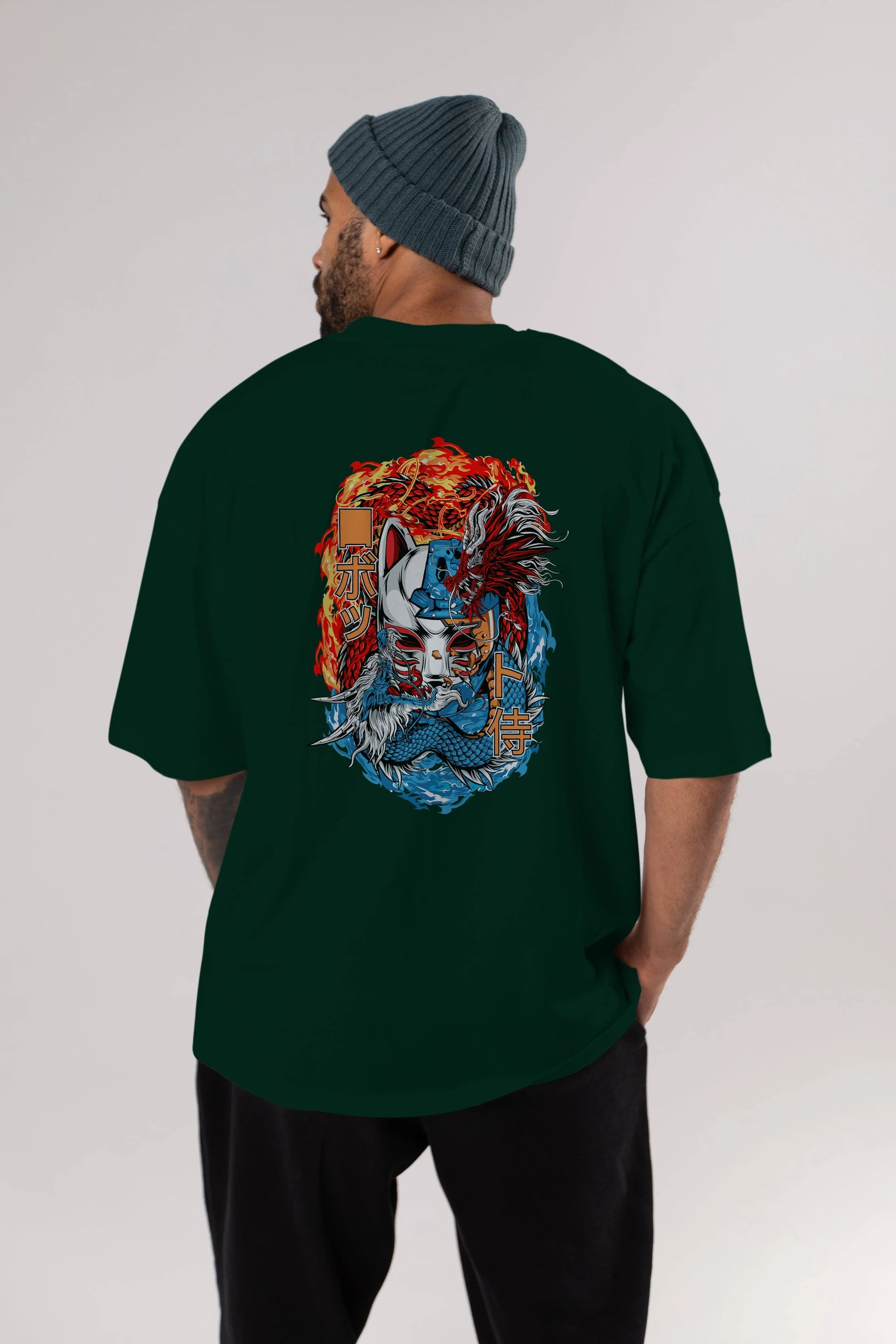 ONE PIECE (7) Anime Arka Baskılı Oversize t-shirt Erkek Kadın Unisex