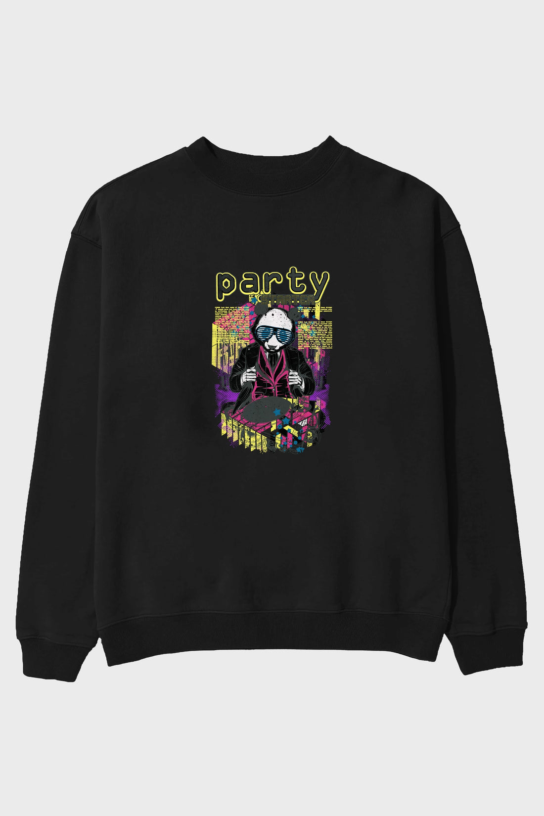 Party Starter Ön Baskılı Oversize Sweatshirt Erkek Kadın Unisex