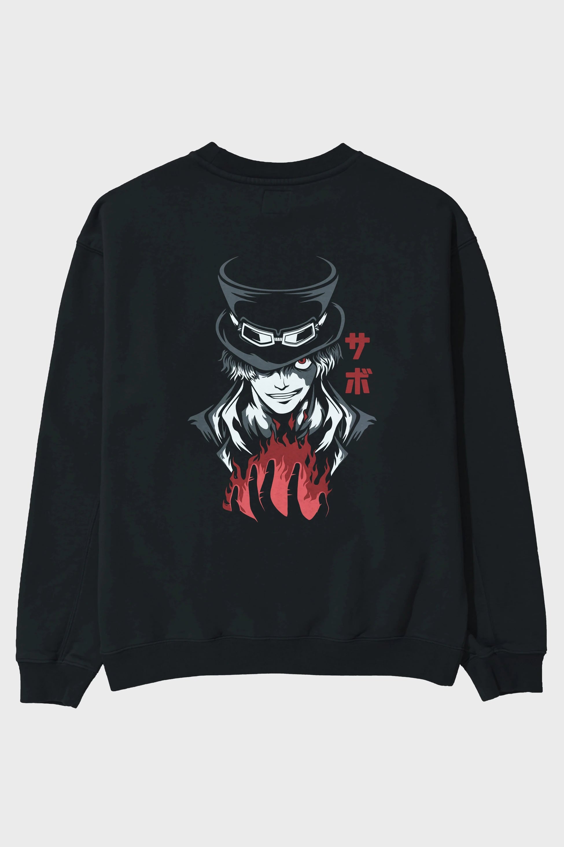 SaboOnePiece Anime Arka Baskılı Oversize Sweatshirt Erkek Kadın Unisex