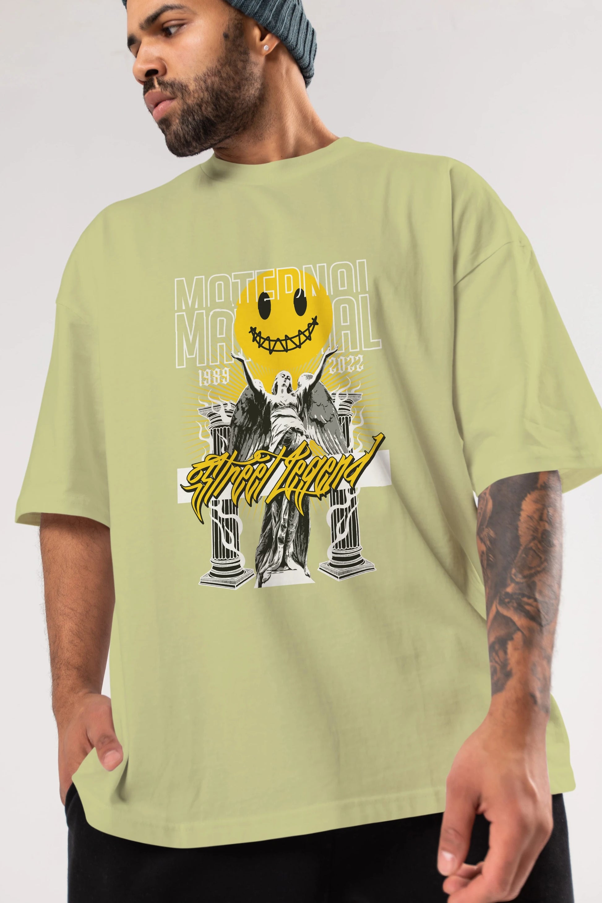 Maternal Street Legend Ön Baskılı Oversize t-shirt Erkek Kadın Unisex