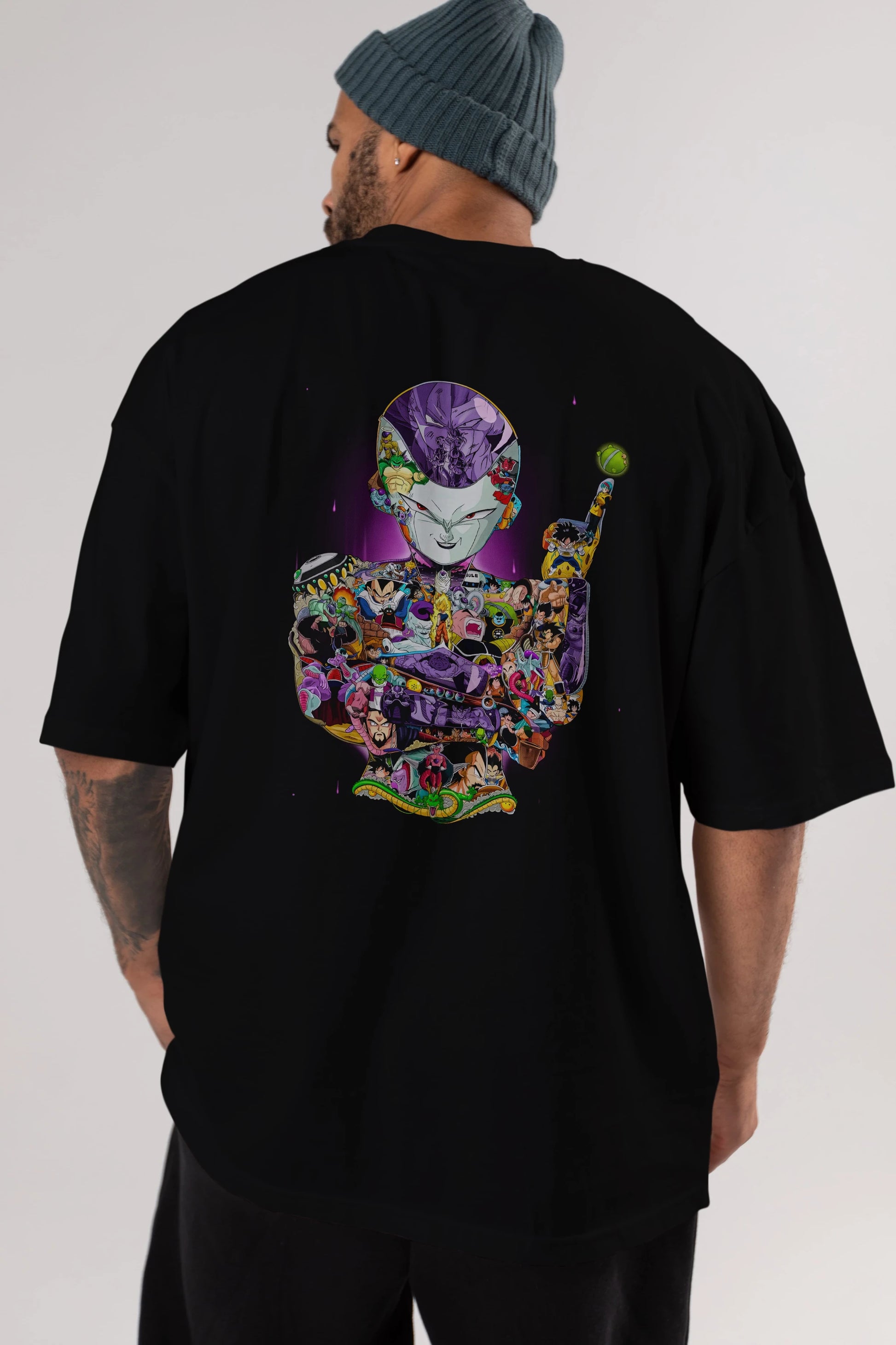DRAGON BALL ART (4) Anime Arka Baskılı Oversize t-shirt Erkek Kadın Unisex