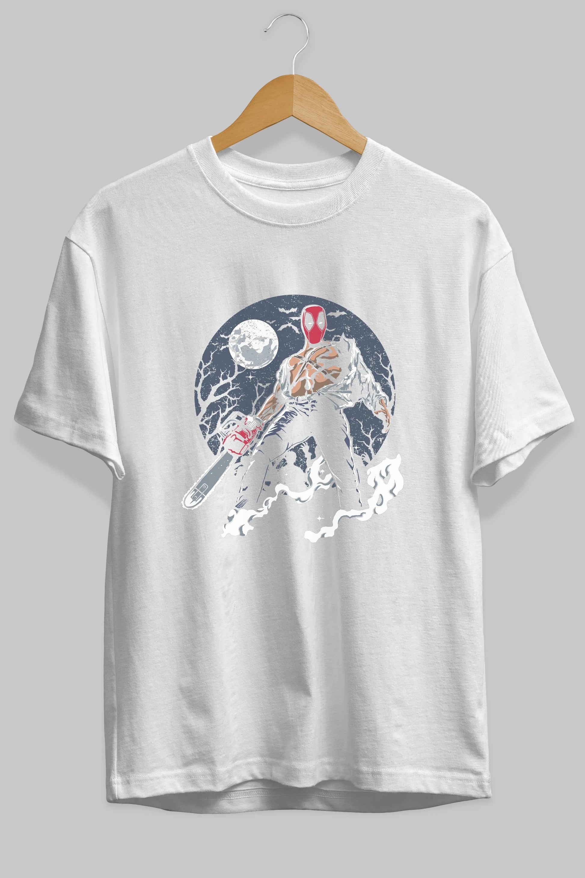 Evil Deadpool Ön Baskılı Oversize t-shirt Erkek Kadın Unisex %100 Pamuk tişort
