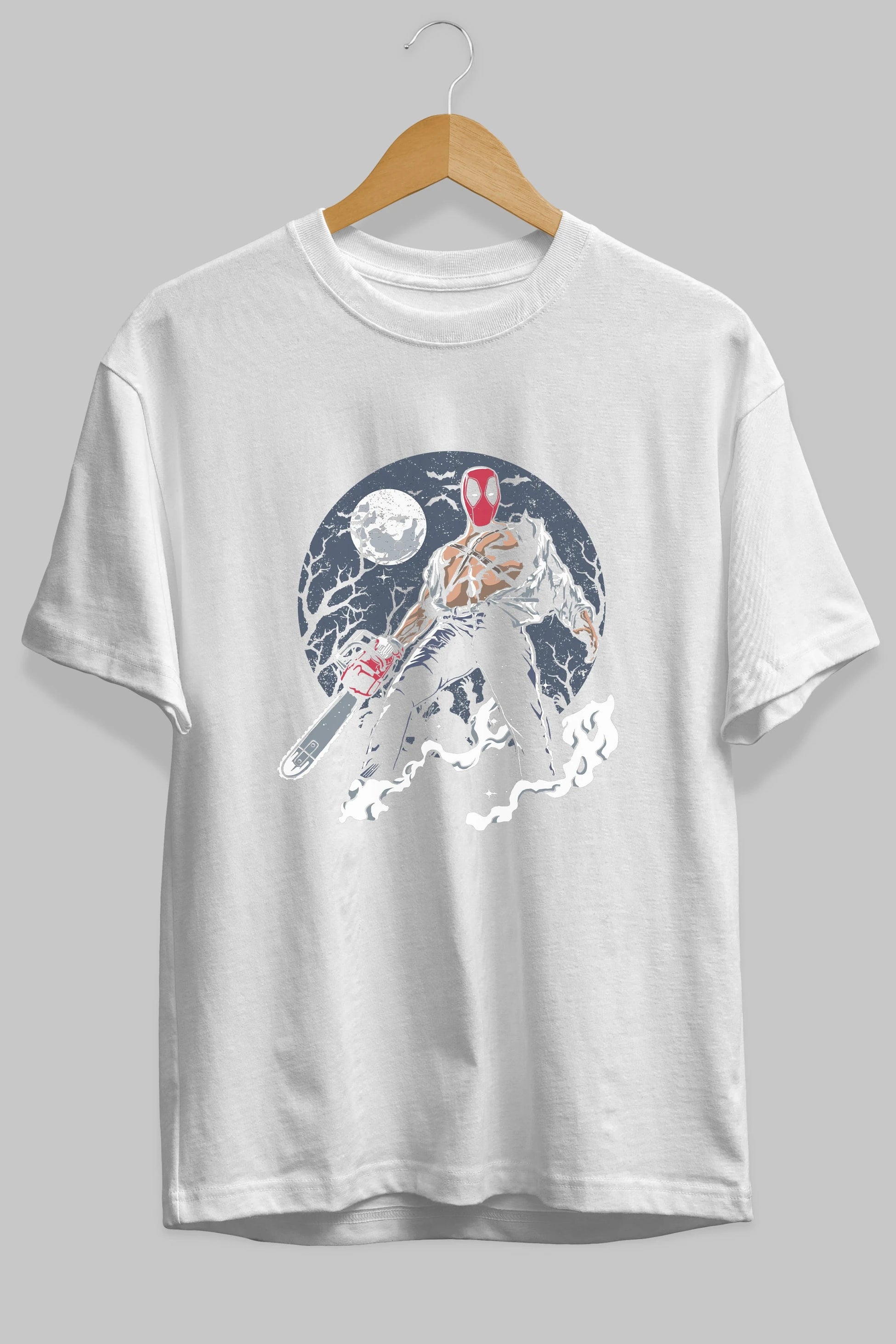 Evil Deadpool Ön Baskılı Oversize t-shirt Erkek Kadın Unisex %100 Pamuk tişort