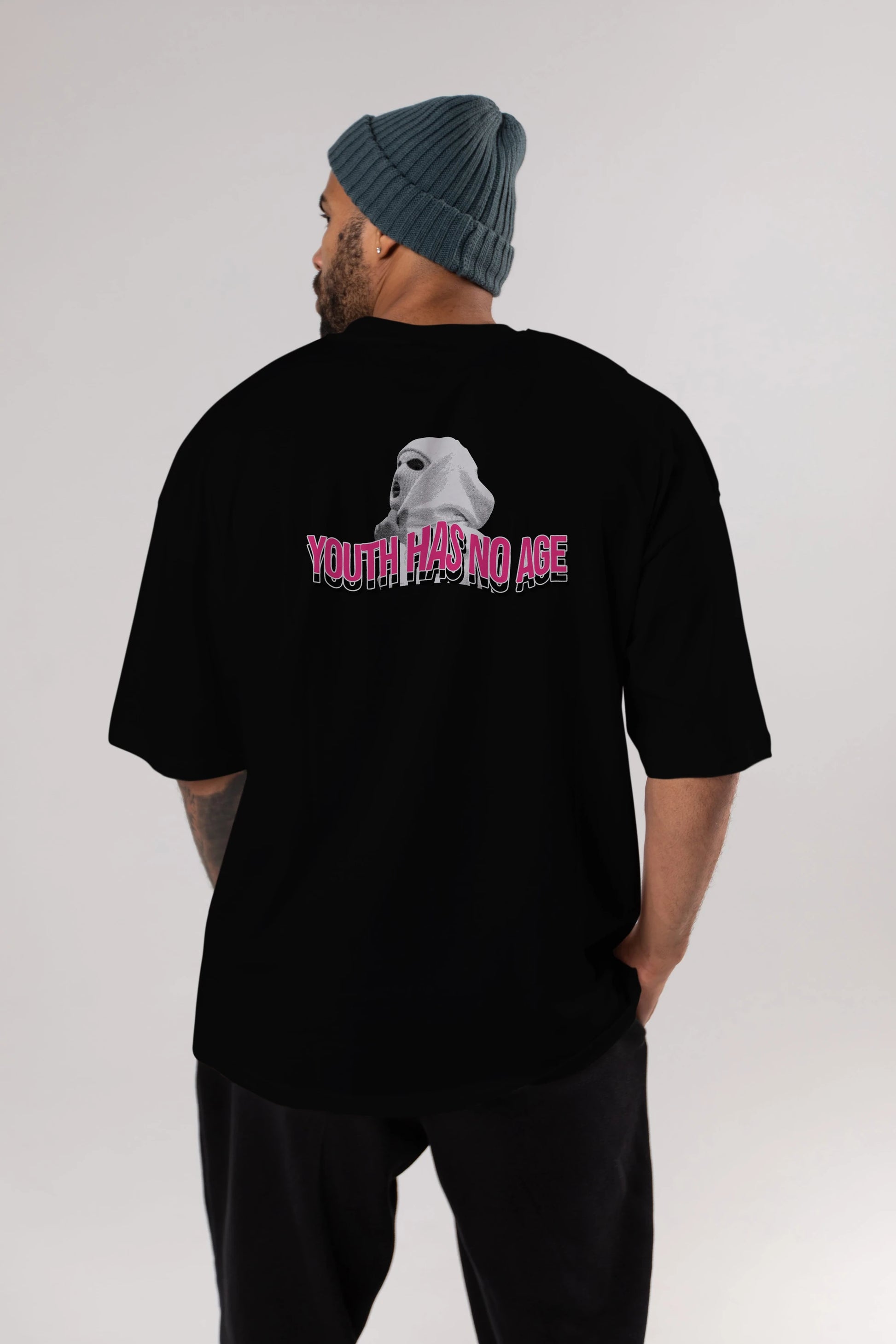 Youth Has No Age Arka Baskılı Oversize t-shirt Erkek Kadın Unisex