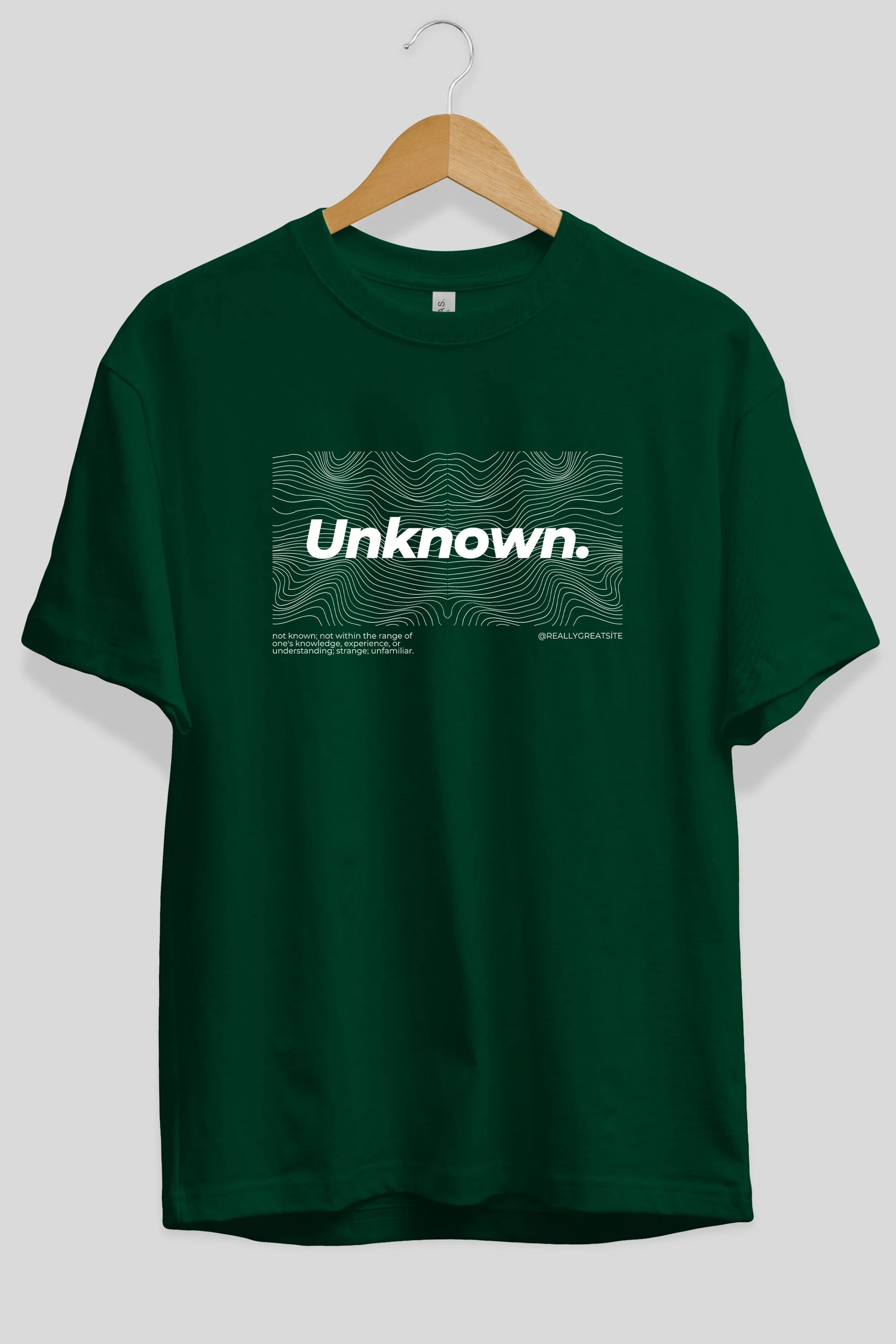 Unknown Yazılı Ön Baskılı Oversize t-shirt Erkek Kadın Unisex