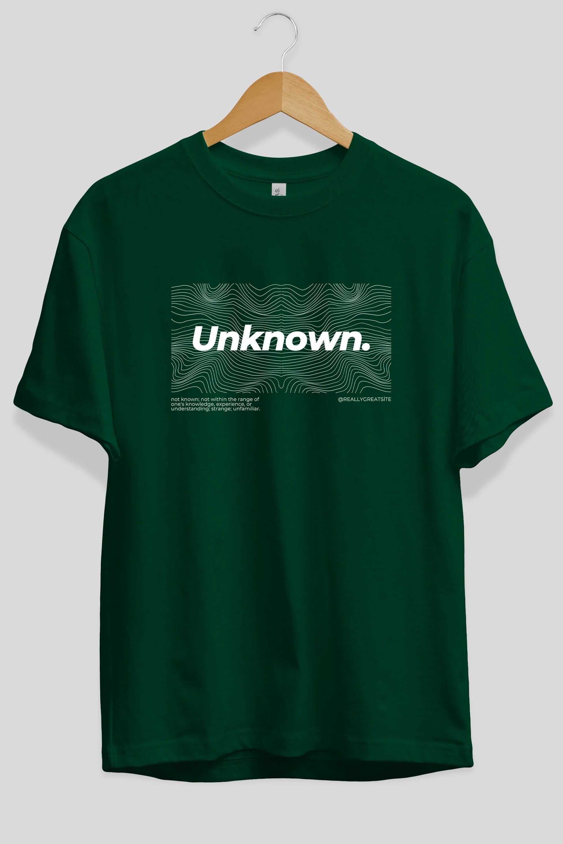 Unknown Yazılı Ön Baskılı Oversize t-shirt Erkek Kadın Unisex
