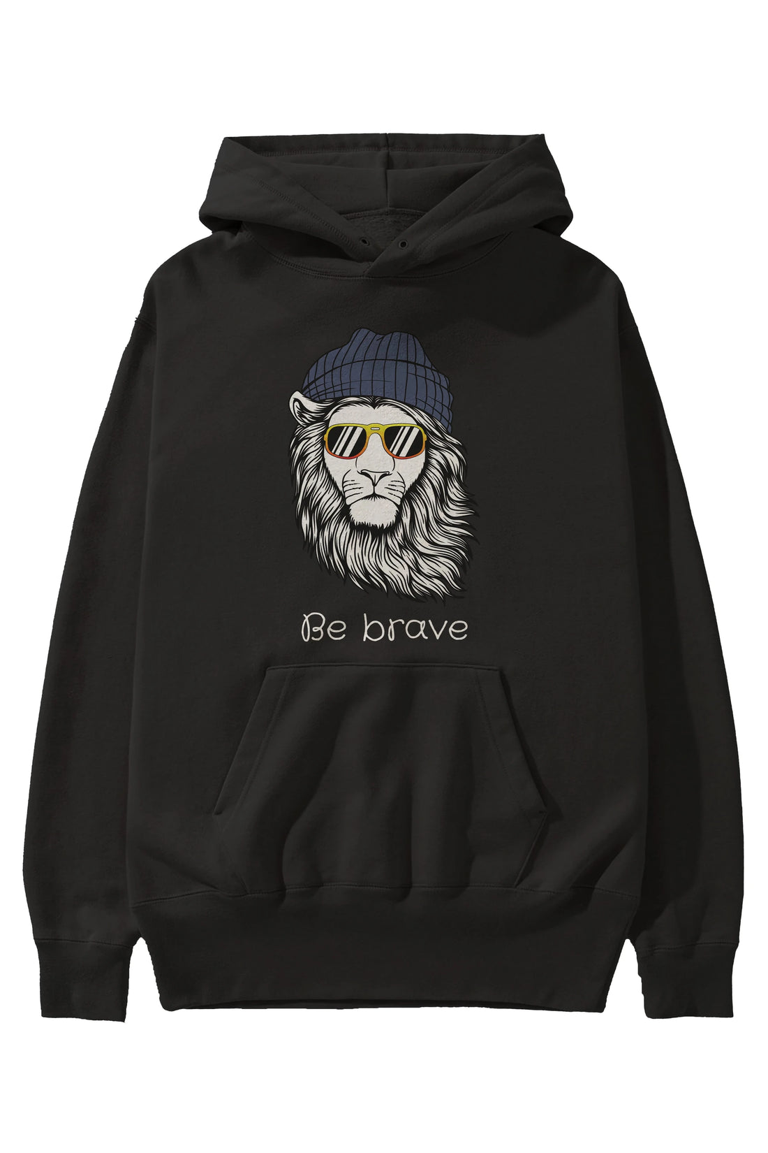 Be Brave Ön Baskılı Oversize Hoodie Kapüşonlu Sweatshirt Erkek Kadın Unisex