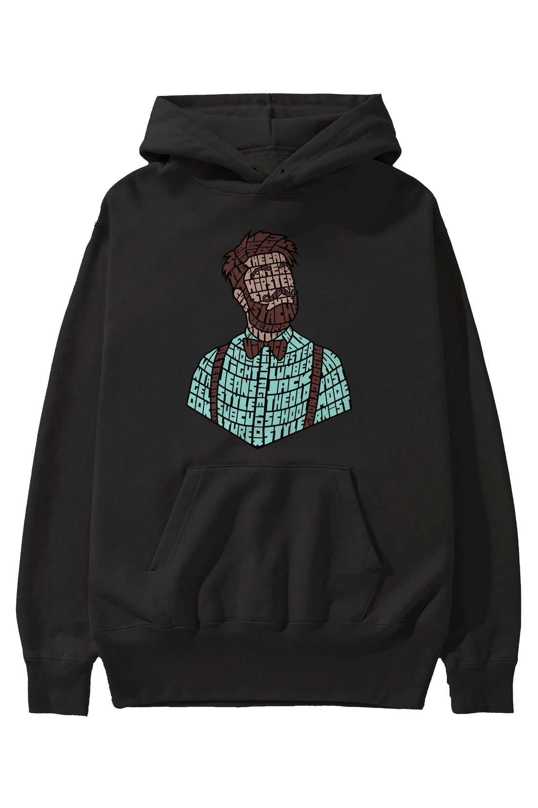 Hipster (2) Ön Baskılı Hoodie Oversize Kapüşonlu Sweatshirt Erkek Kadın Unisex