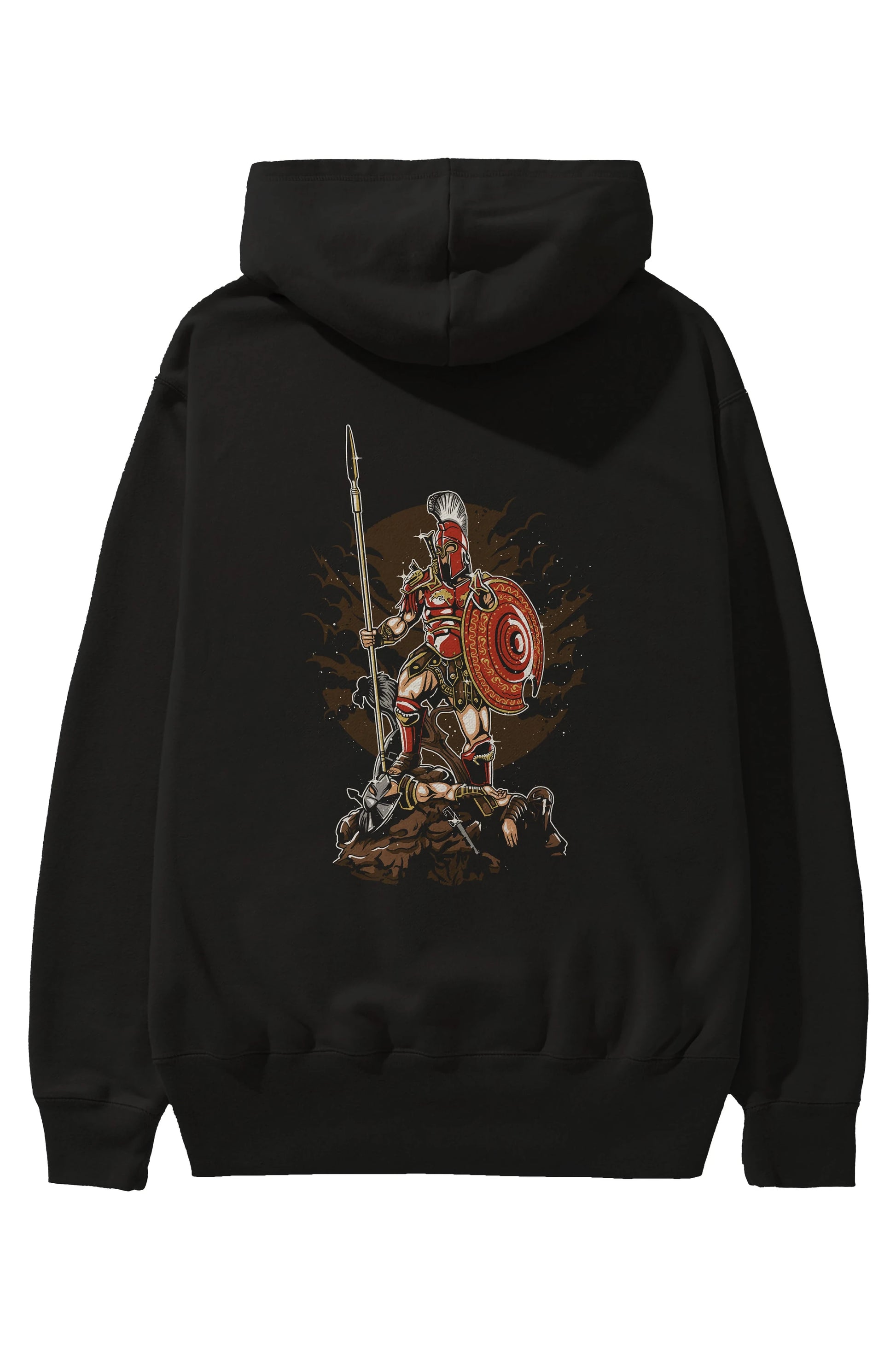 Sparta Arka Baskılı Hoodie Oversize Kapüşonlu Sweatshirt Erkek Kadın Unisex