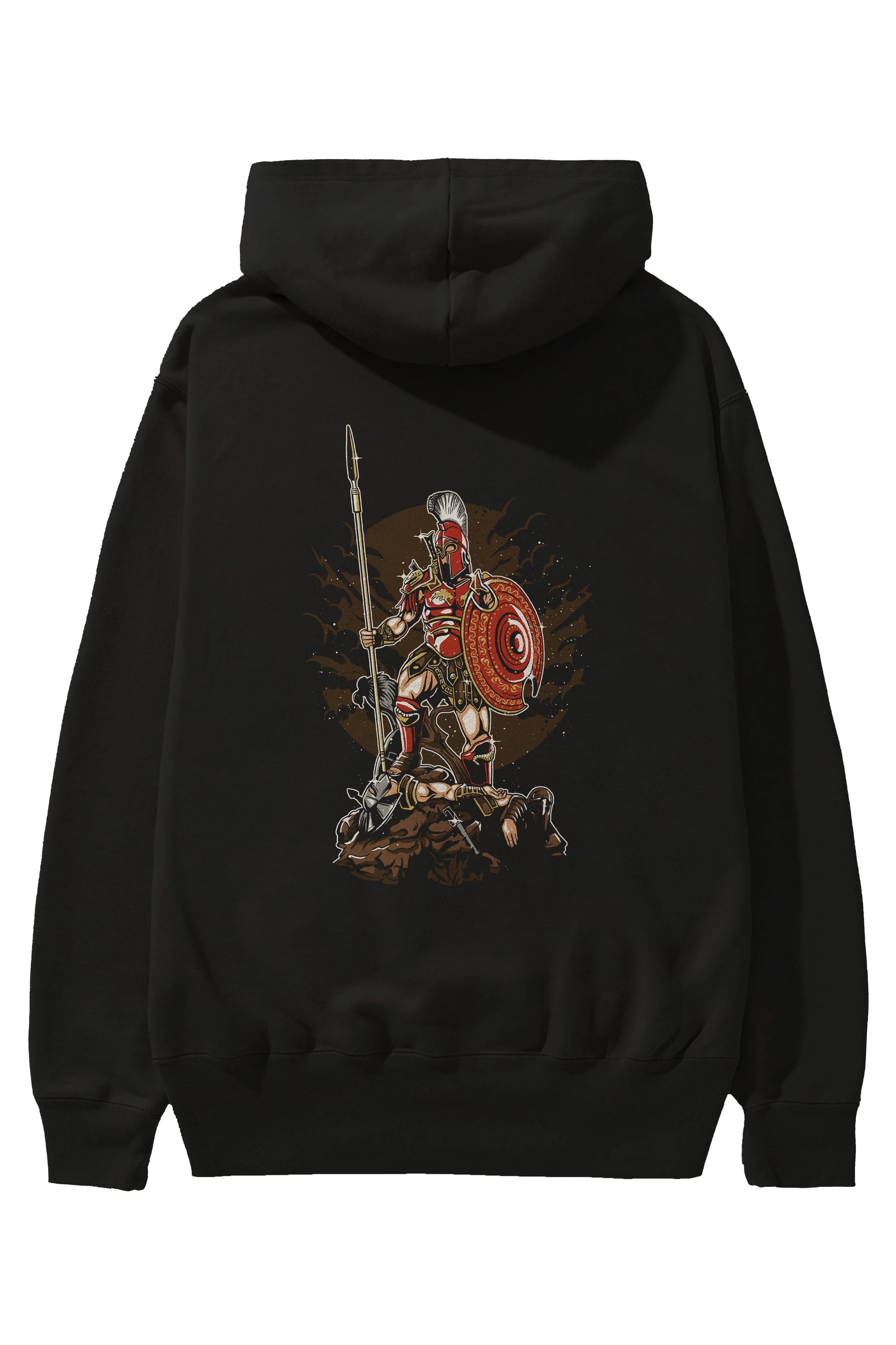 Sparta Arka Baskılı Hoodie Oversize Kapüşonlu Sweatshirt Erkek Kadın Unisex