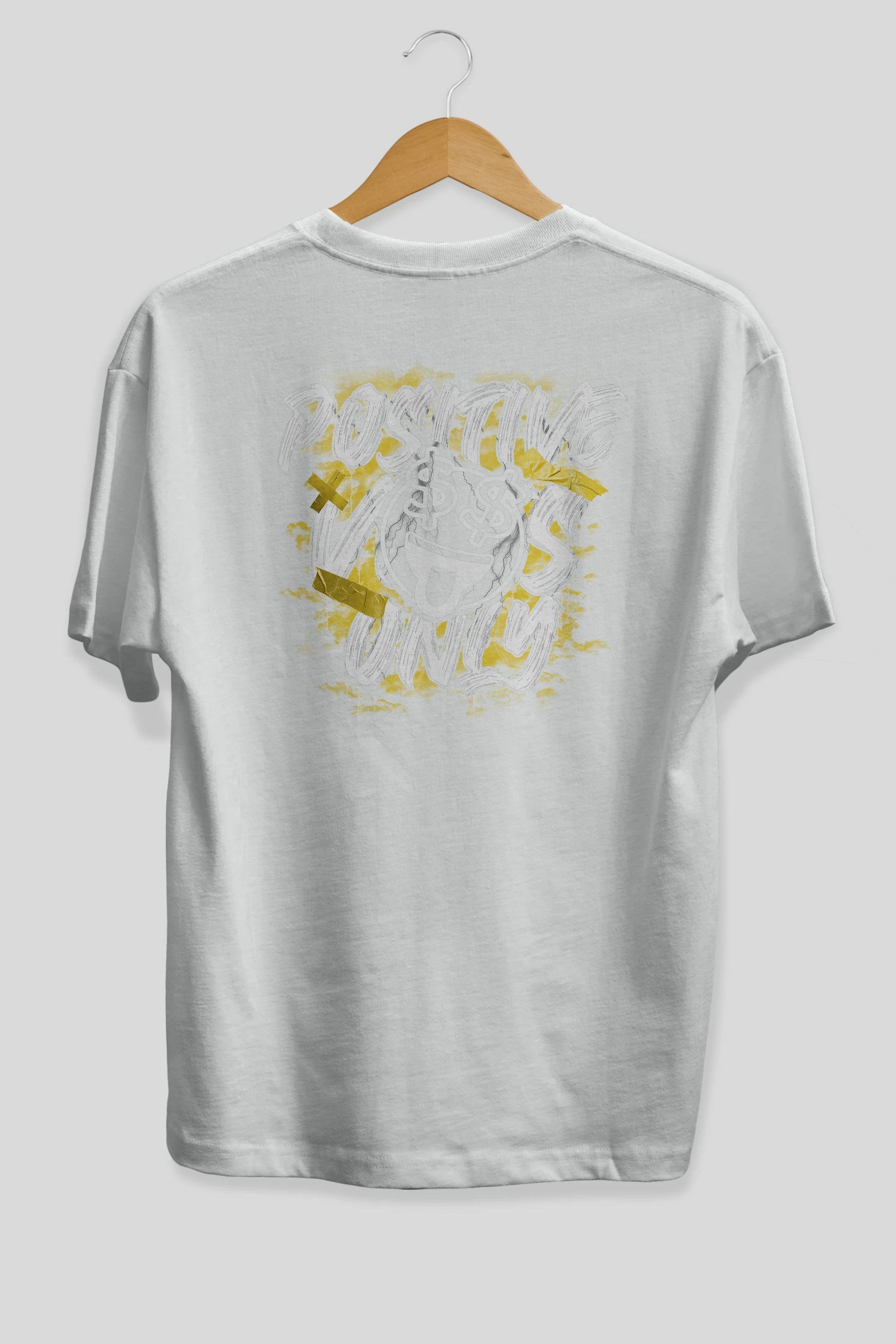 Positive Only Arka Baskılı Oversize t-shirt Erkek Kadın Unisex