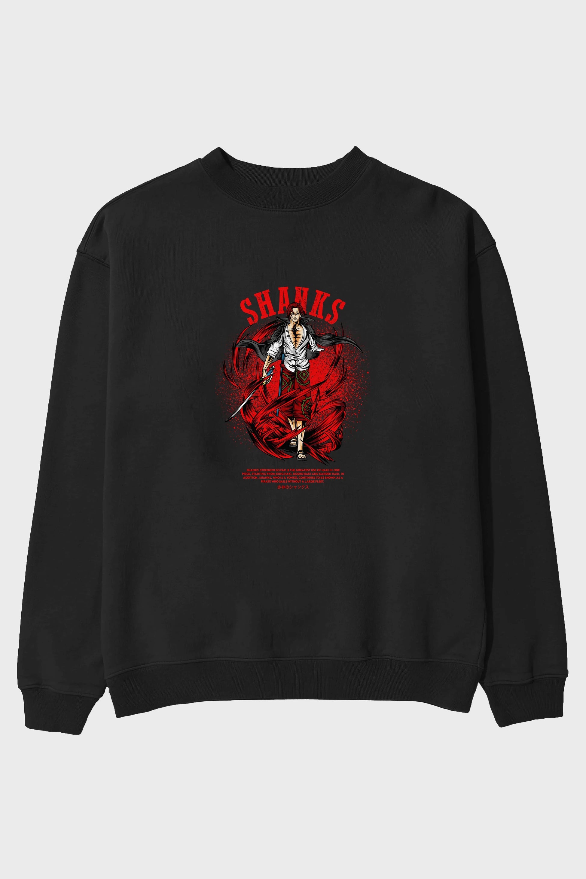 Shanks Anime Ön Baskılı Oversize Sweatshirt Erkek Kadın Unisex