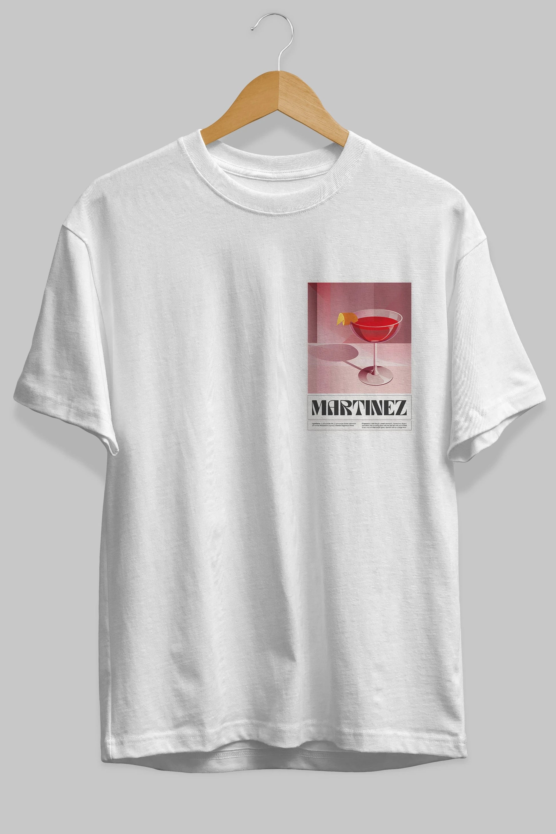 Martinez Ön Sol Baskılı Oversize t-shirt Erkek Kadın Unisex %100 Pamuk Bisiklet Yaka tişort