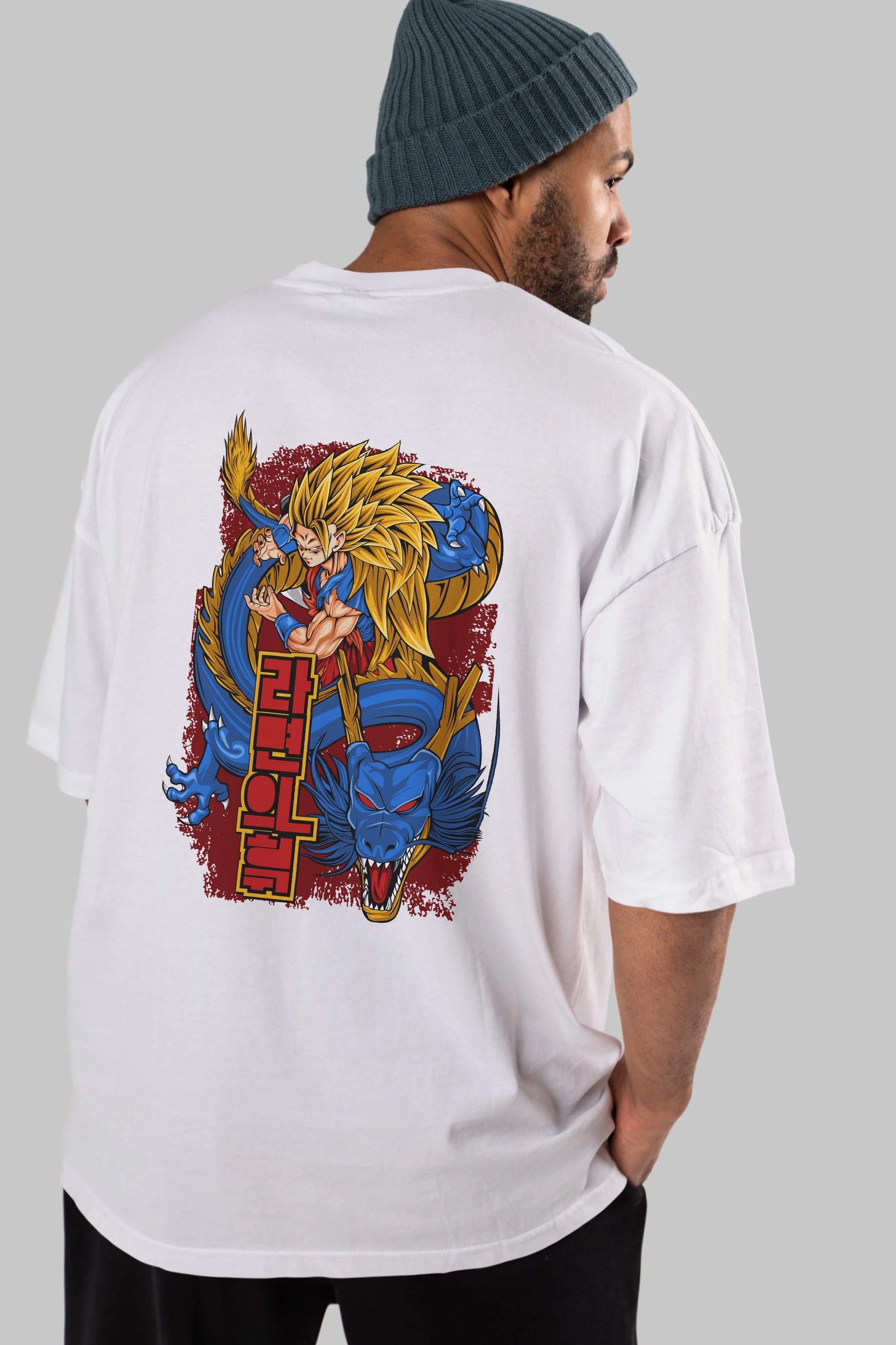 DRAGON BALL Z Anime Arka Baskılı Oversize t-shirt Erkek Kadın Unisex