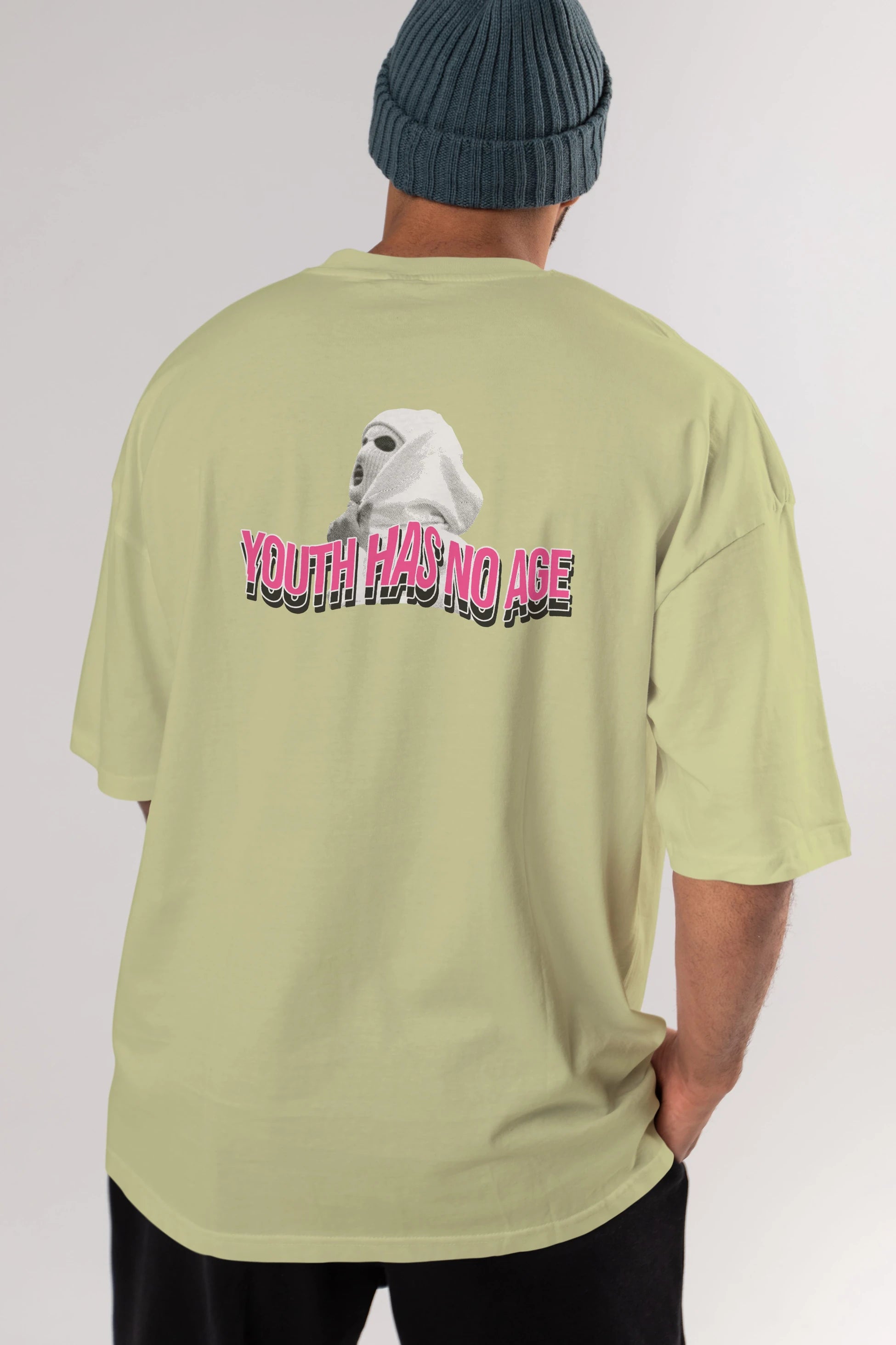 Youth Has No Age Arka Baskılı Oversize t-shirt Erkek Kadın Unisex