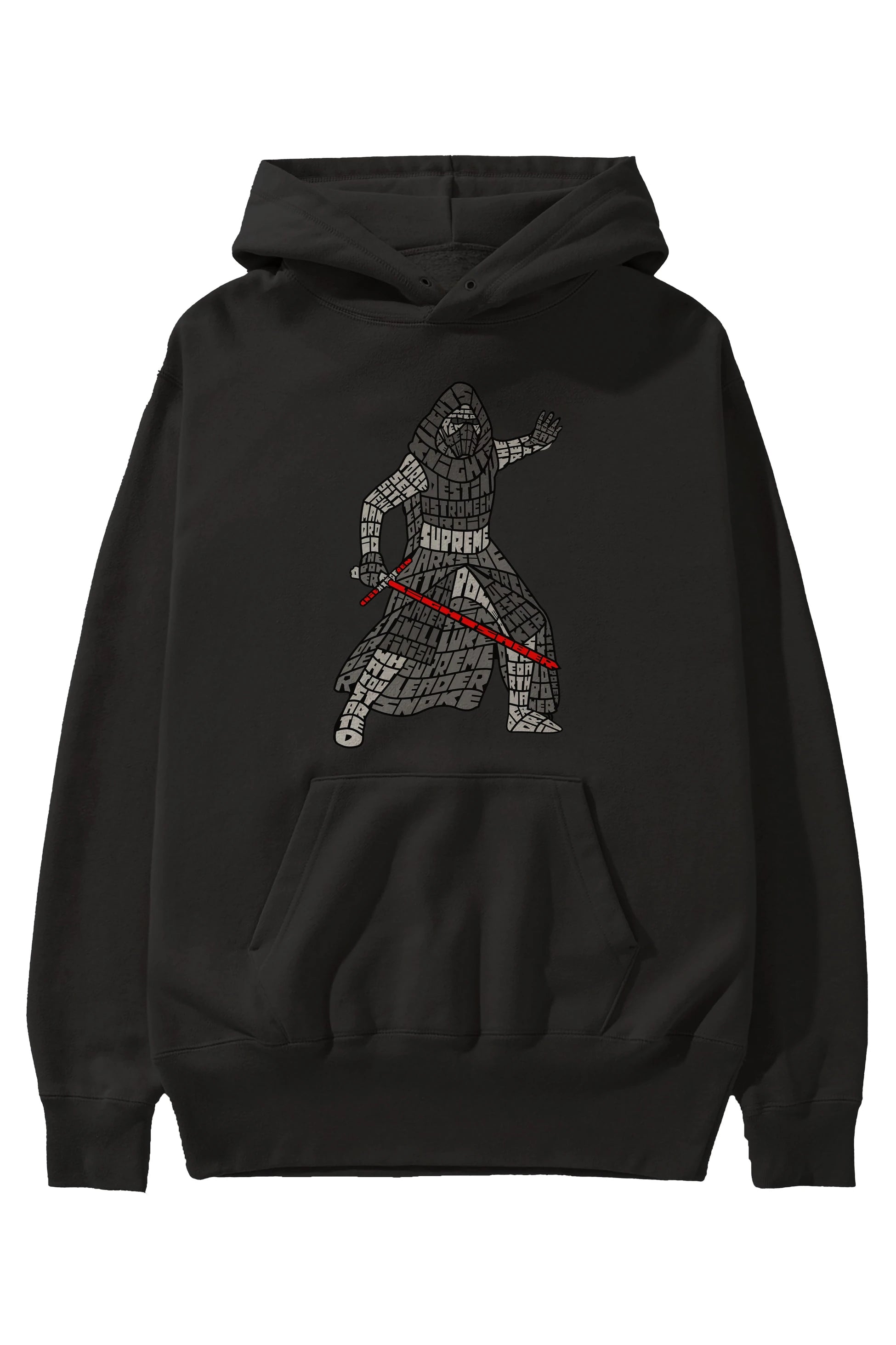 Kylo Ön Baskılı Hoodie Oversize Kapüşonlu Sweatshirt Erkek Kadın Unisex