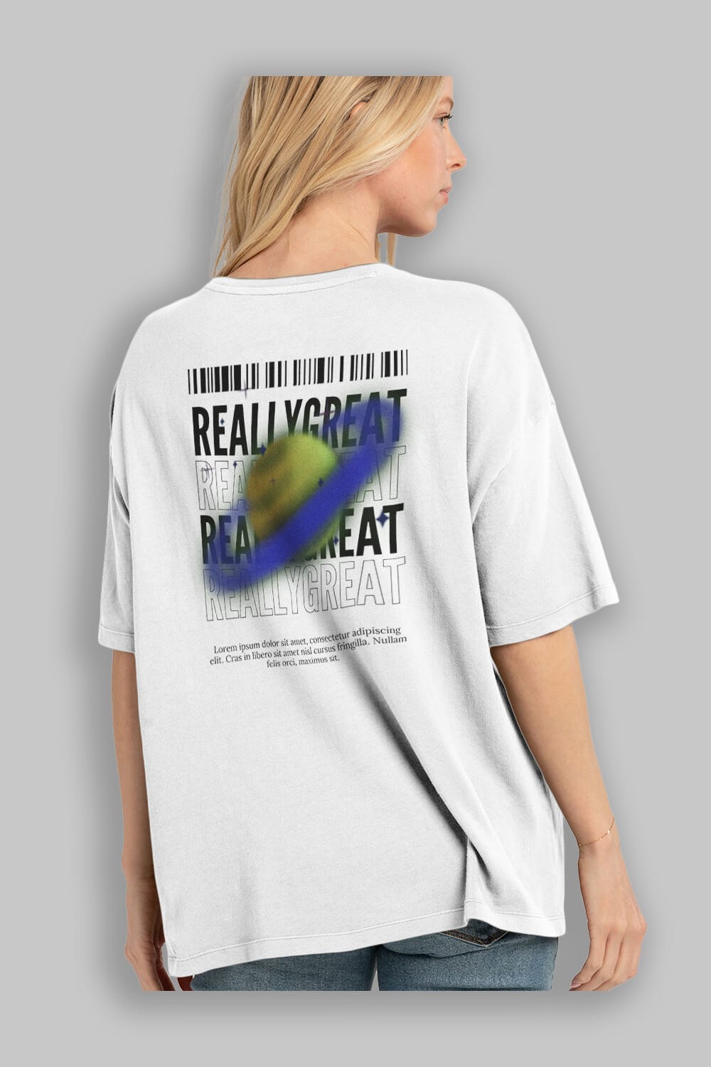 Really Great 2 Yazılı Arka Baskılı Oversize t-shirt Erkek Kadın Unisex