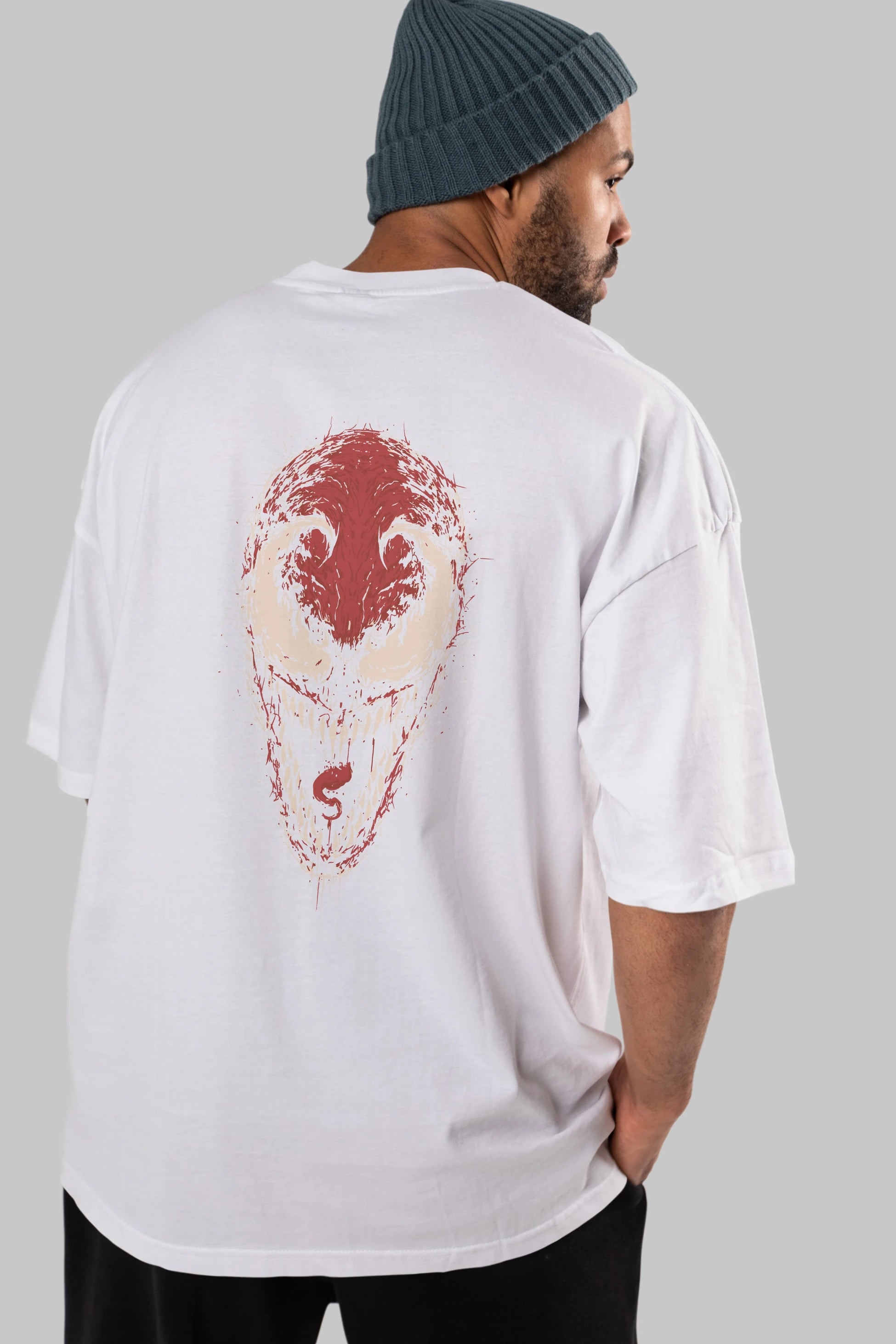 Venom (12) Arka Baskılı Oversize t-shirt Erkek Kadın Unisex %100 Pamuk Bisiklet Yaka tişort