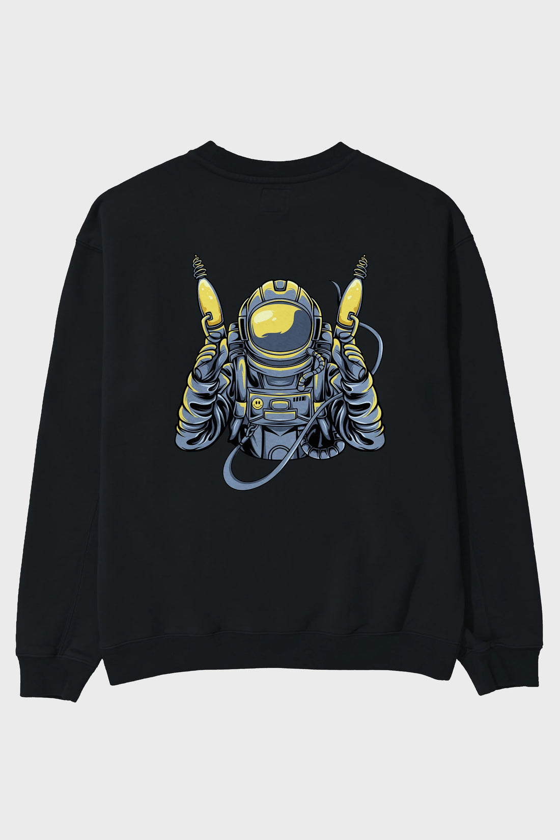Alien Hunter Arka Baskılı Oversize Sweatshirt Erkek Kadın Unisex