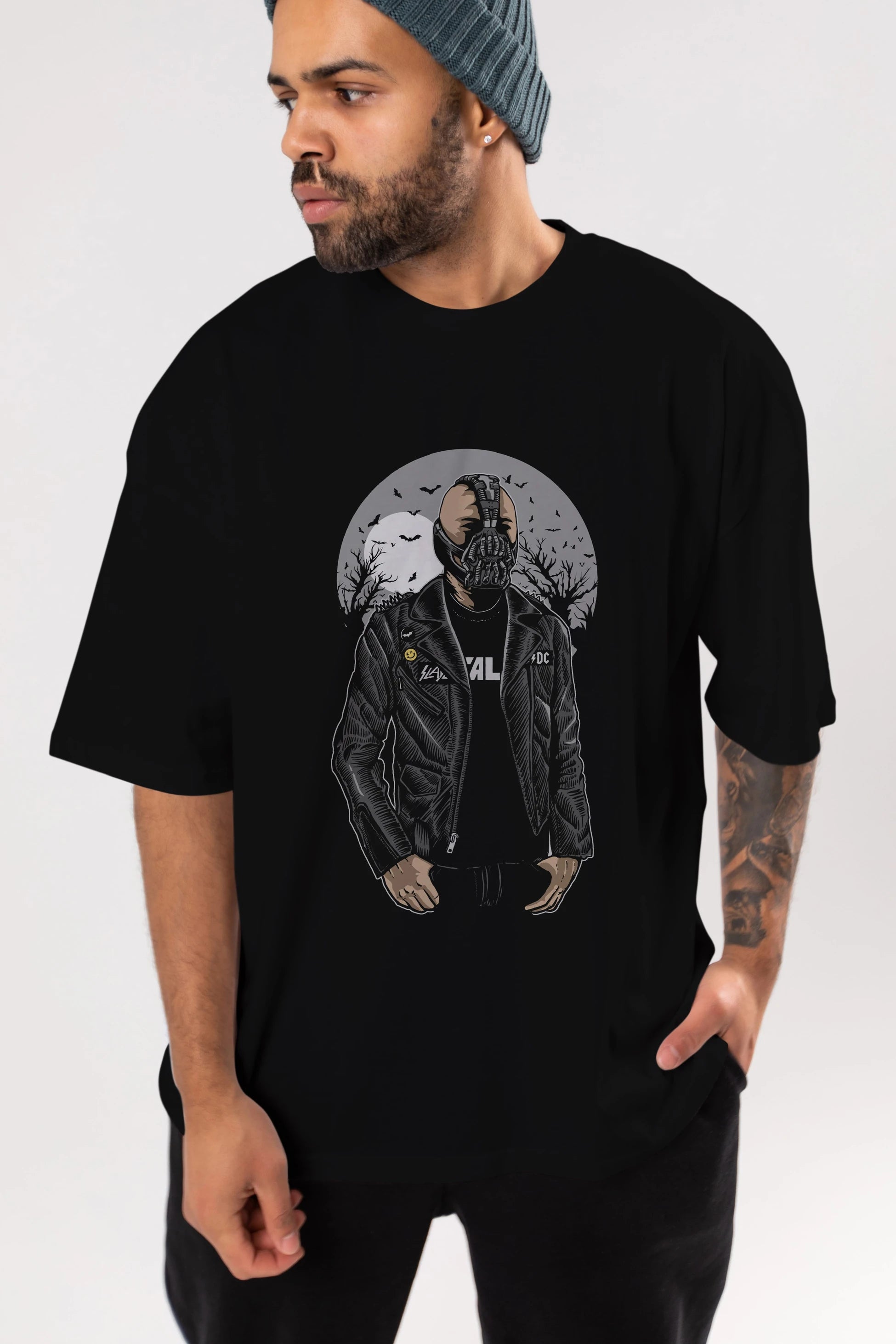 Bane Ön Baskılı Oversize t-shirt Erkek Kadın Unisex %100 Pamuk tişort