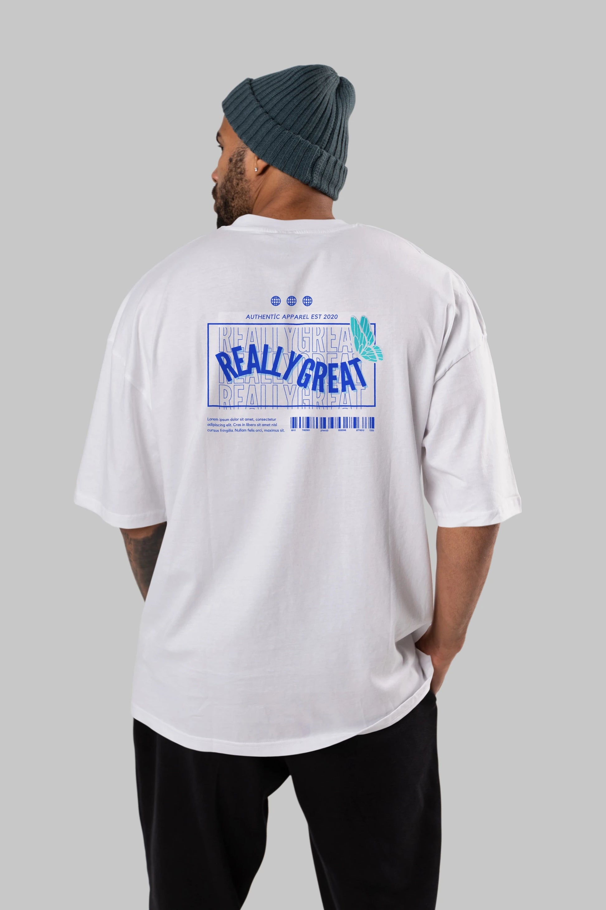 Really Great Yazılı Arka Baskılı Oversize t-shirt Erkek Kadın Unisex